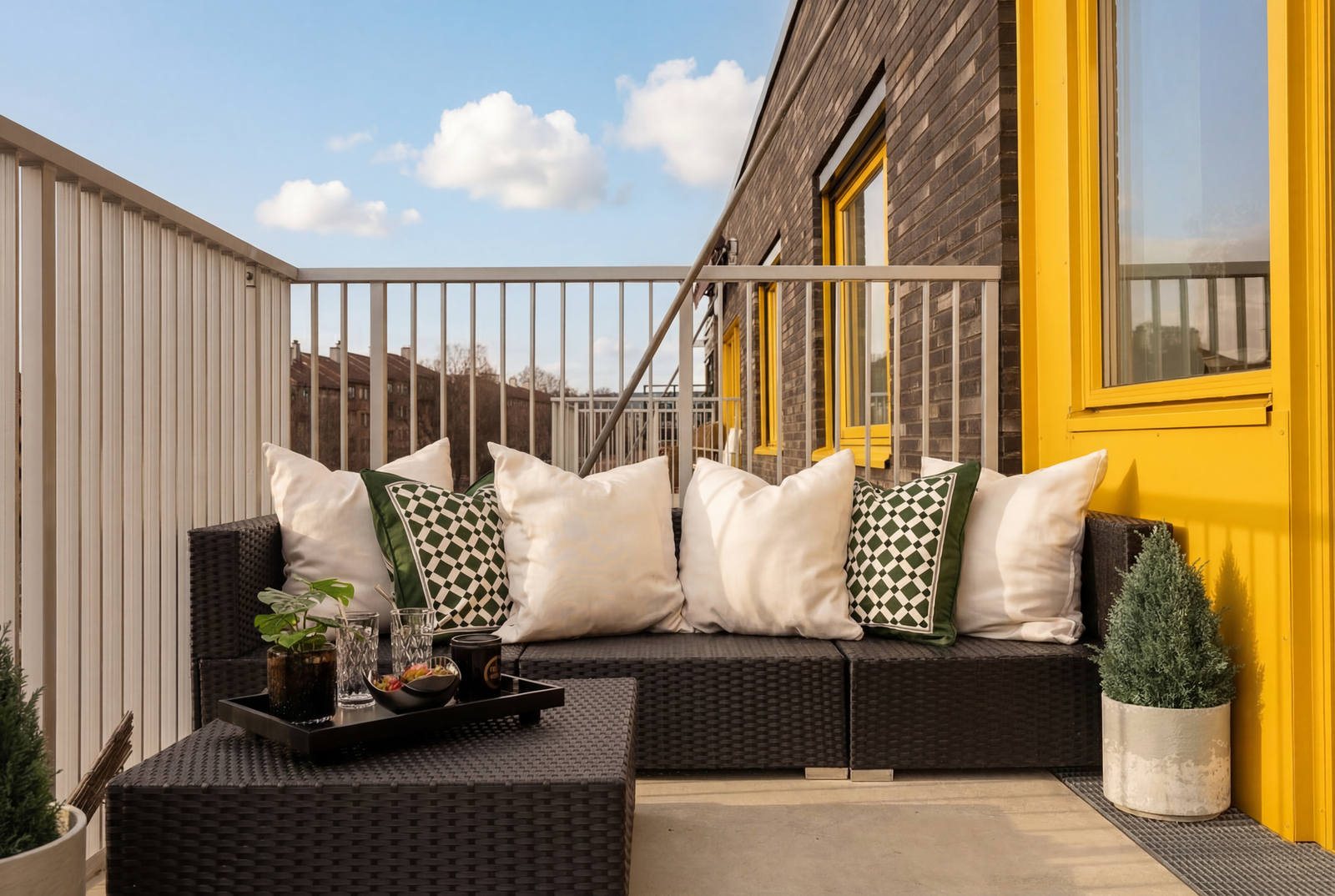 Stor, solrik balkong vendt mot syd-vest - perfekt for sommerhalvåret Galleribilde