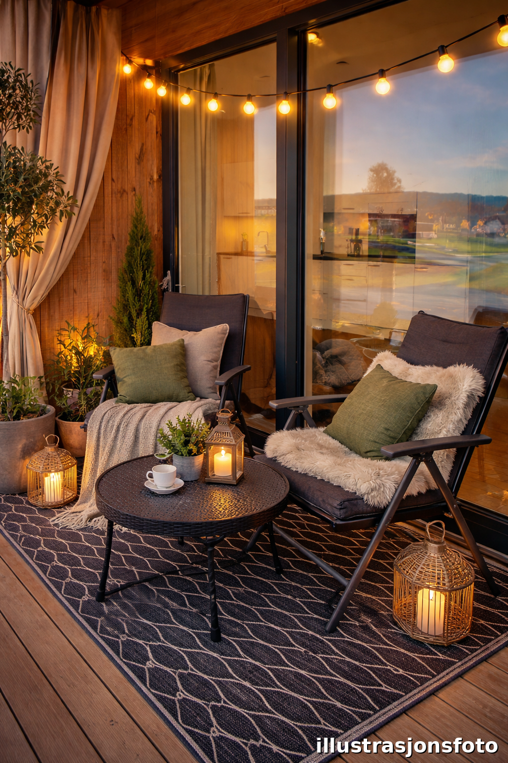 illustrasjonsfoto balkong Galleribilde