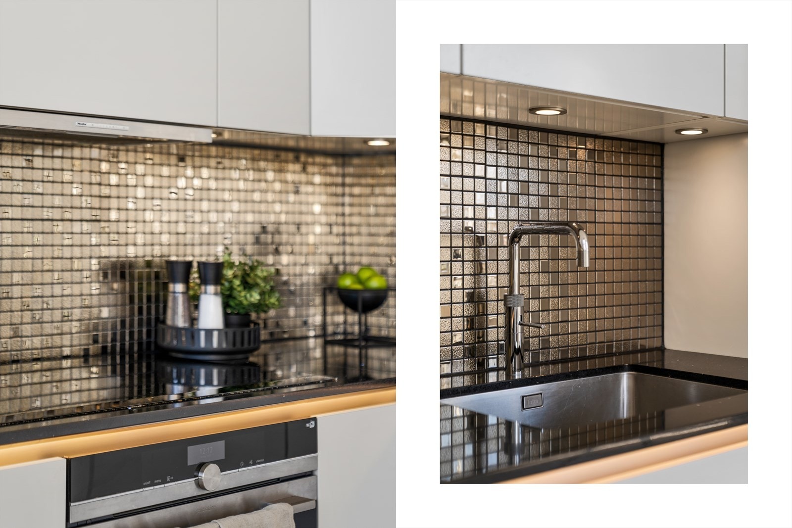 - Merk belysning under benkeplate og Quooker (vannkran som gir deg kokende vann på ett sekund) - Galleribilde