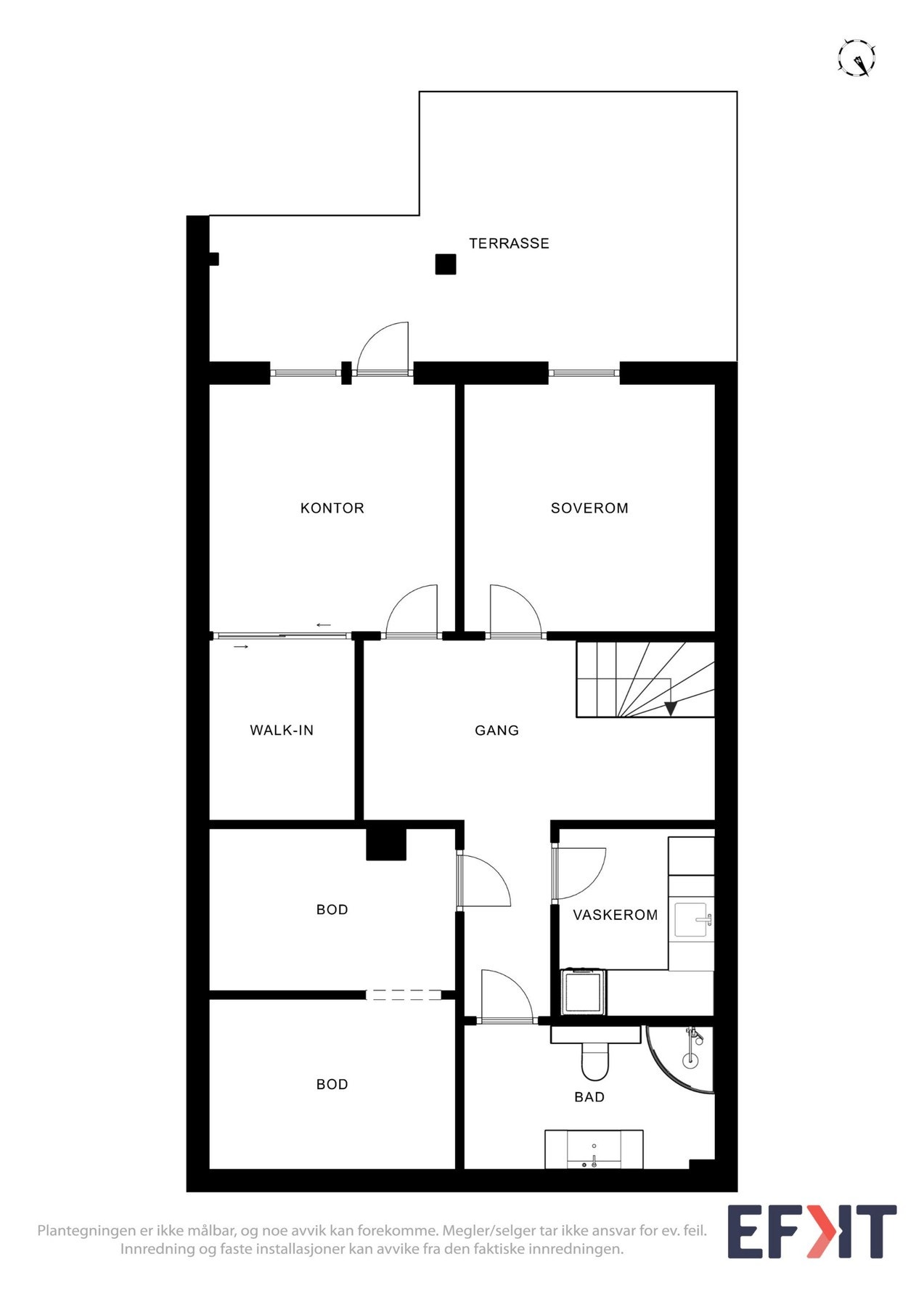 Planløsning - Kjelleretasje. Galleribilde