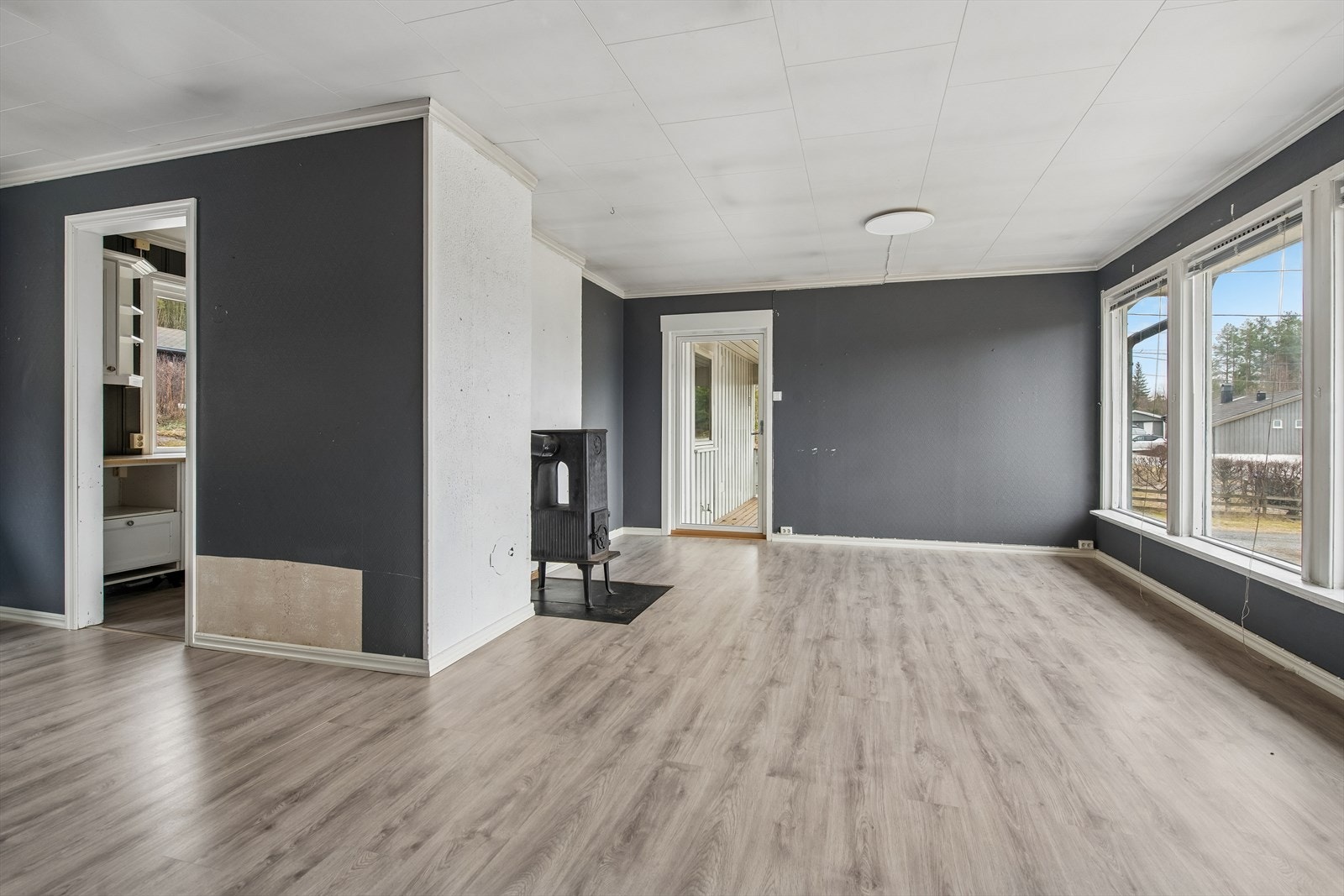 Stuen har utgang til terrassen. Galleribilde