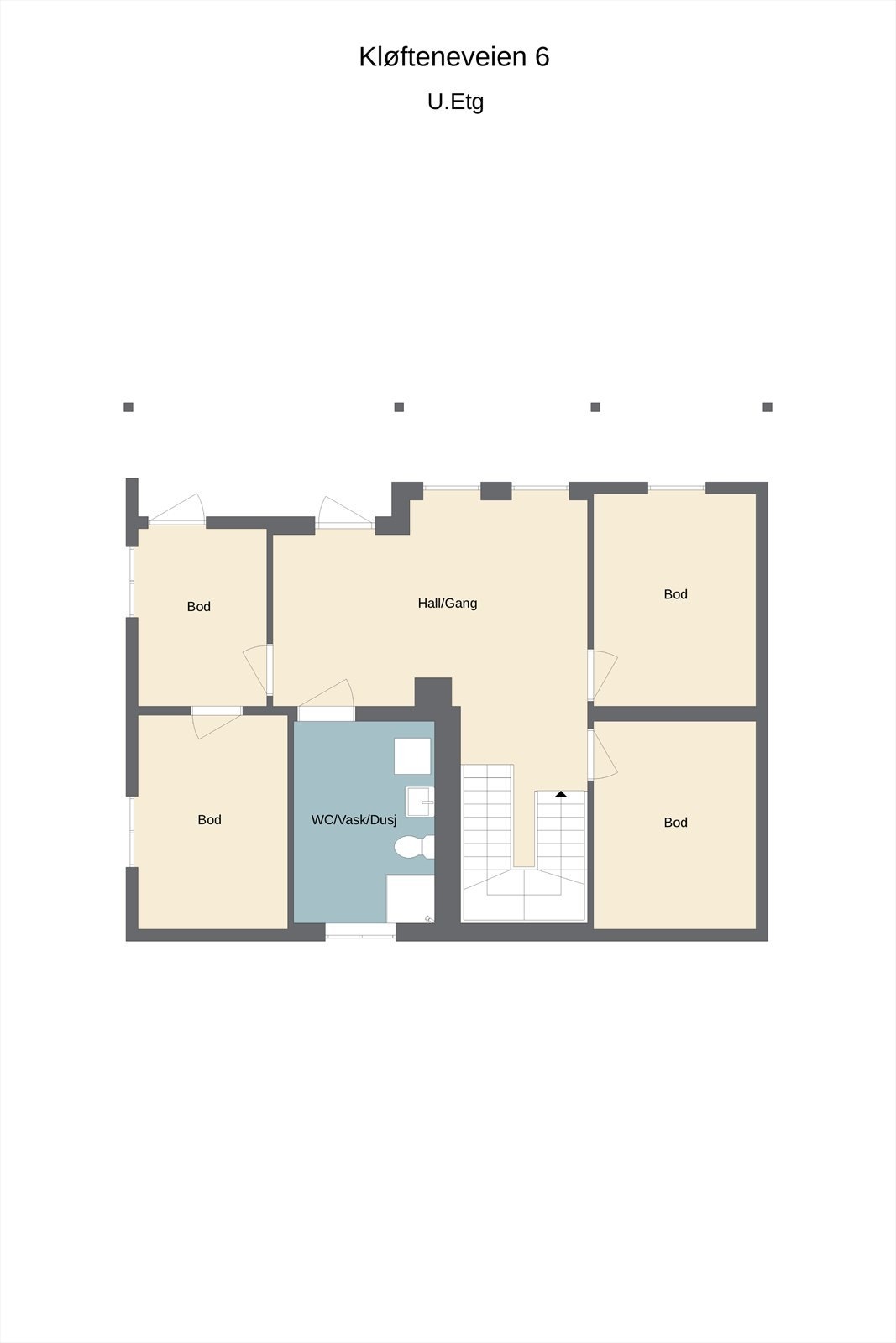 Plantegning sokkeletasje Galleribilde