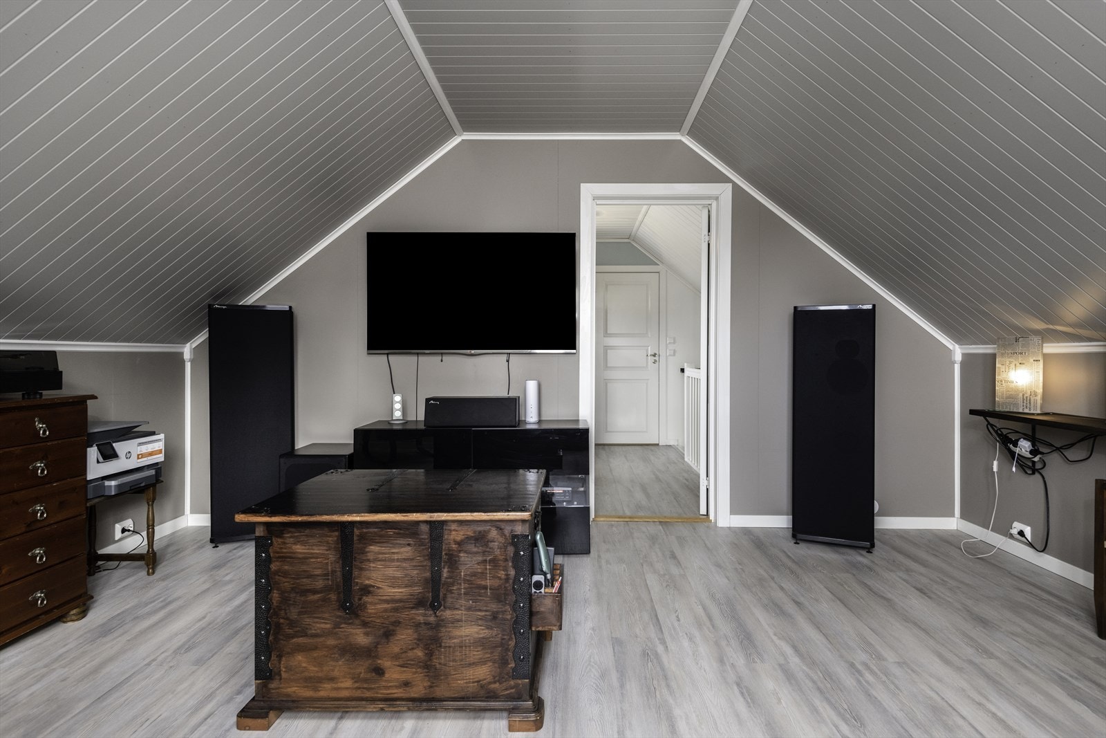 På loftet er det to soverom og gang. Galleribilde