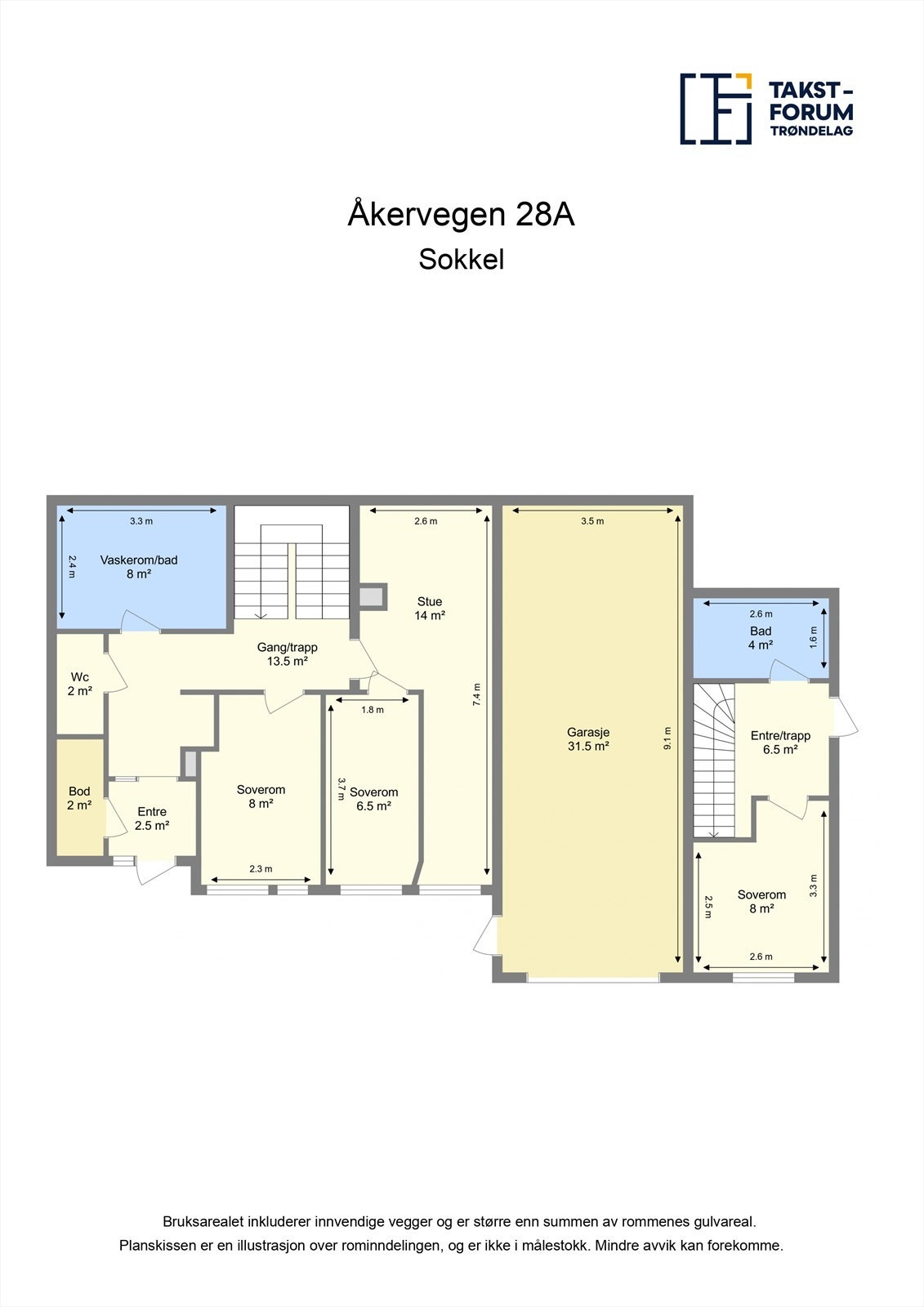 Plantegning - Sokkel Galleribilde