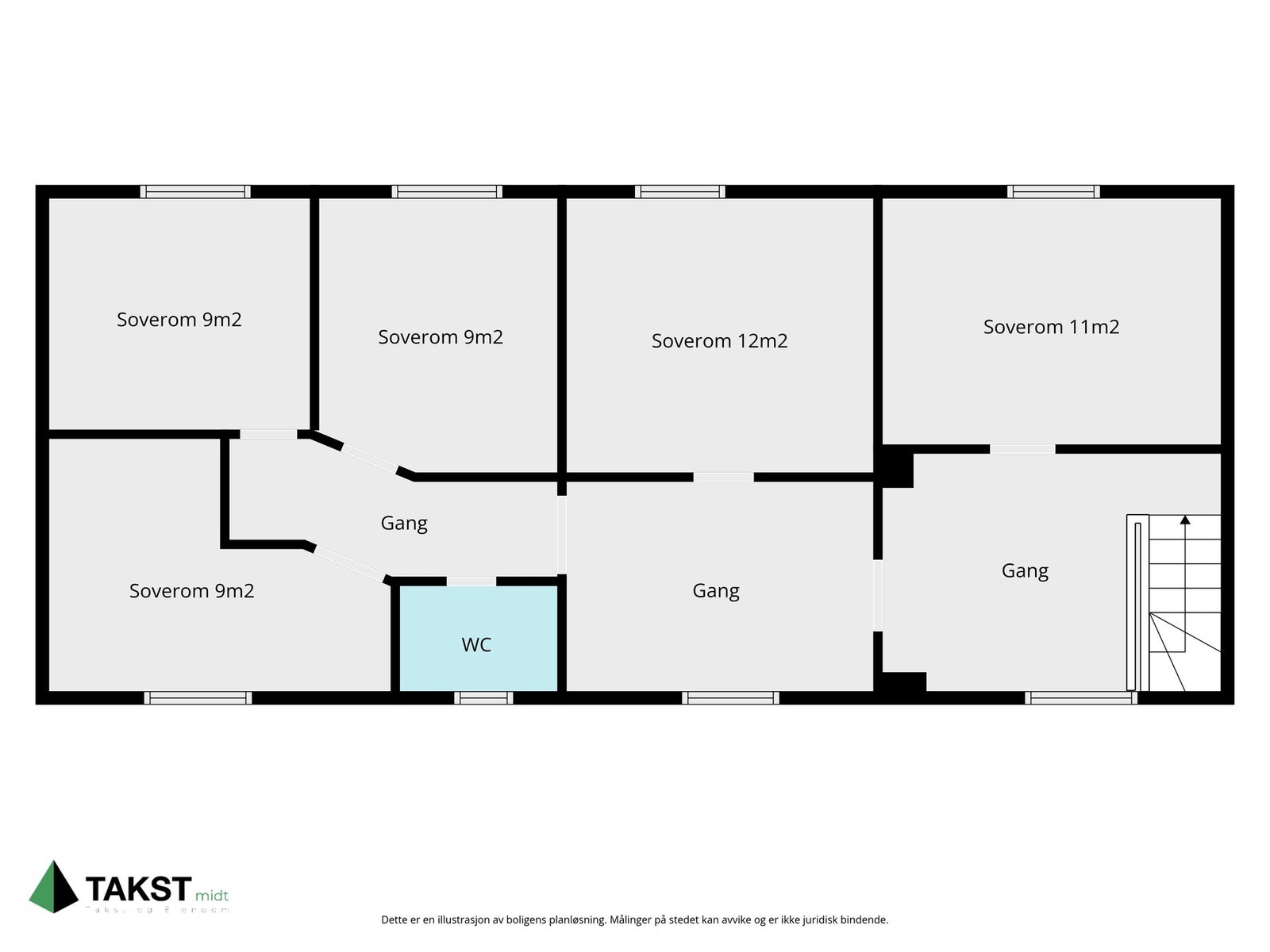 Planløsning andre etasje. Galleribilde