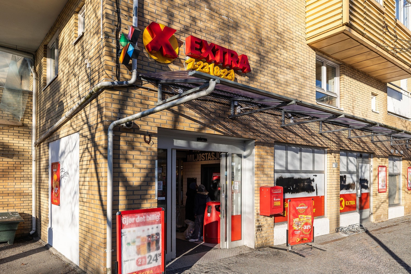 Kort vei til Coop Extra. Galleribilde