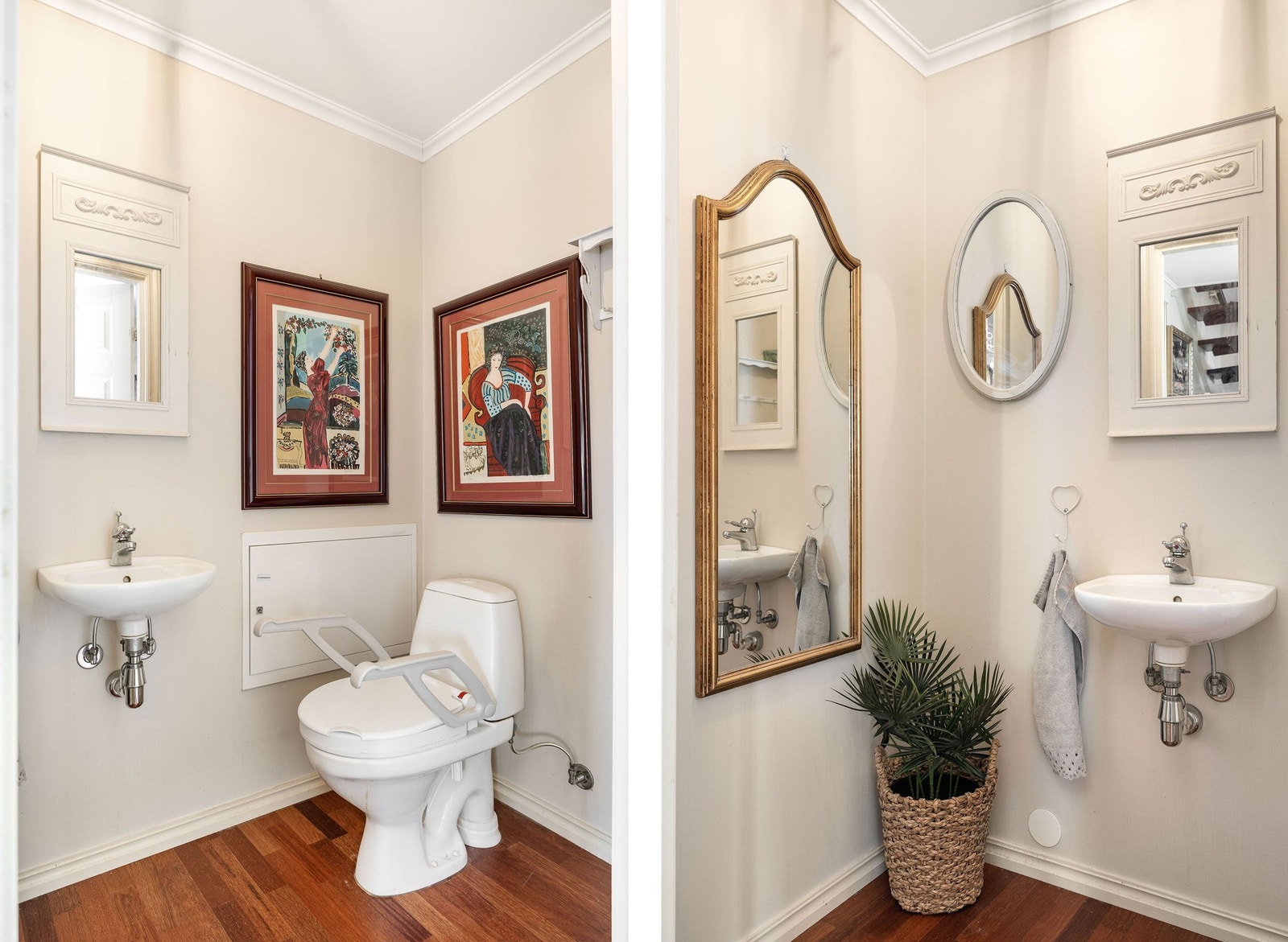 Toalettrom med toalett og servant. Galleribilde