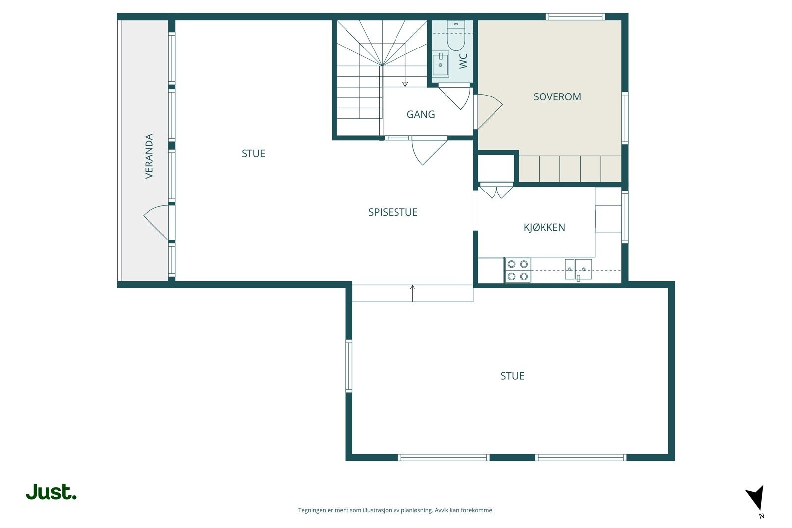 Planskisse 2.etasje. Galleribilde