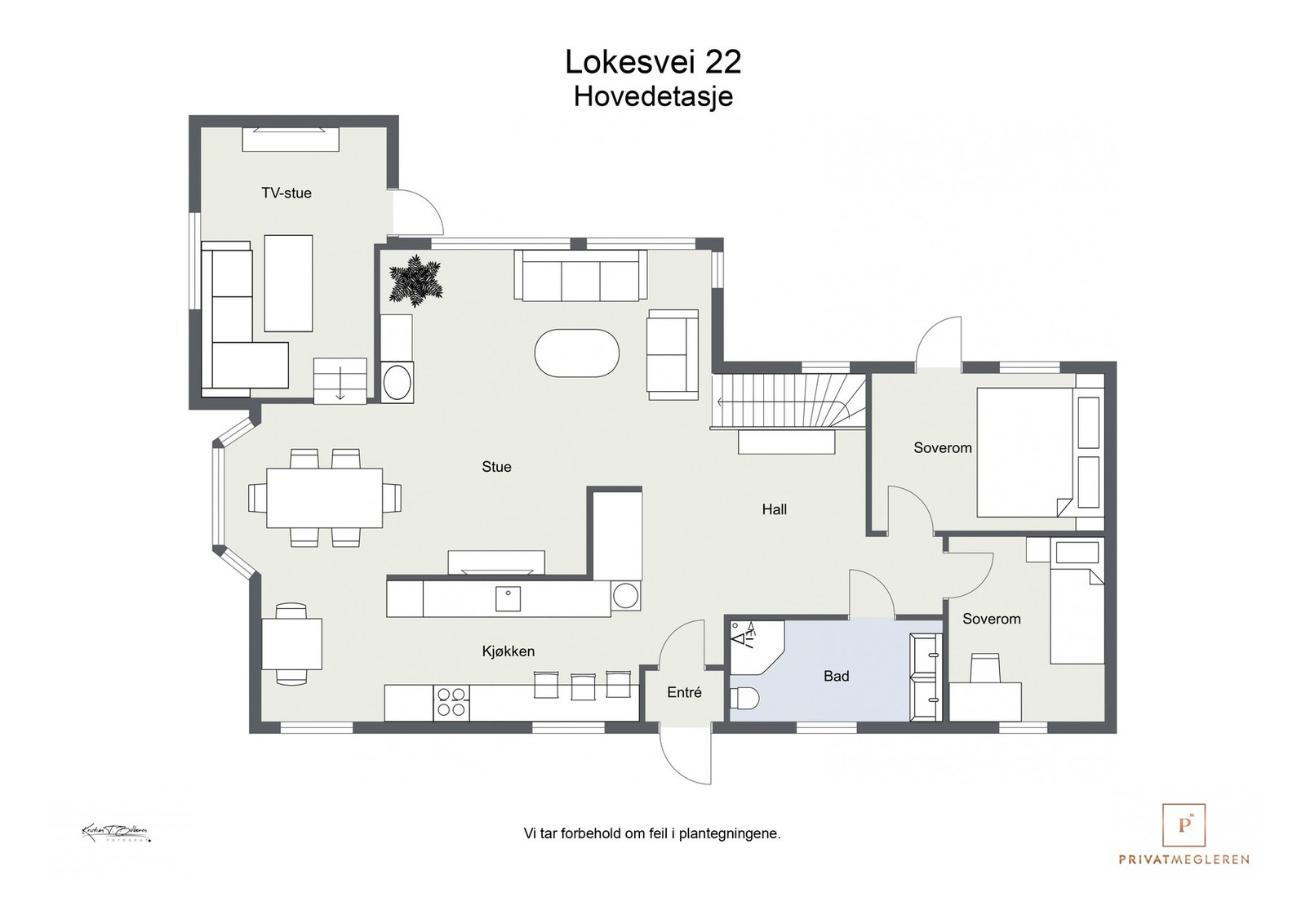 Plantegning 1. etasje Galleribilde
