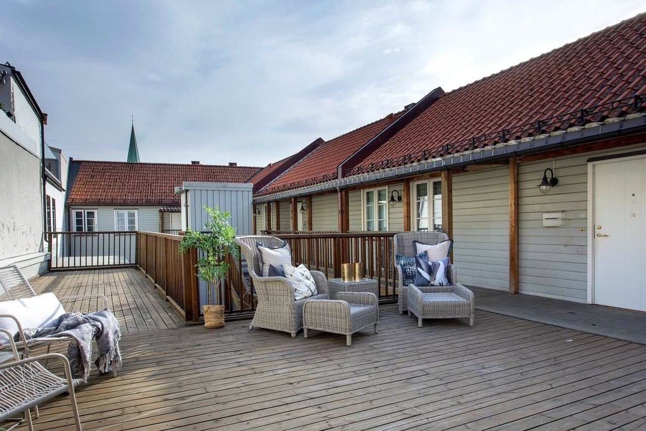 Skjermet takterrasse Galleribilde