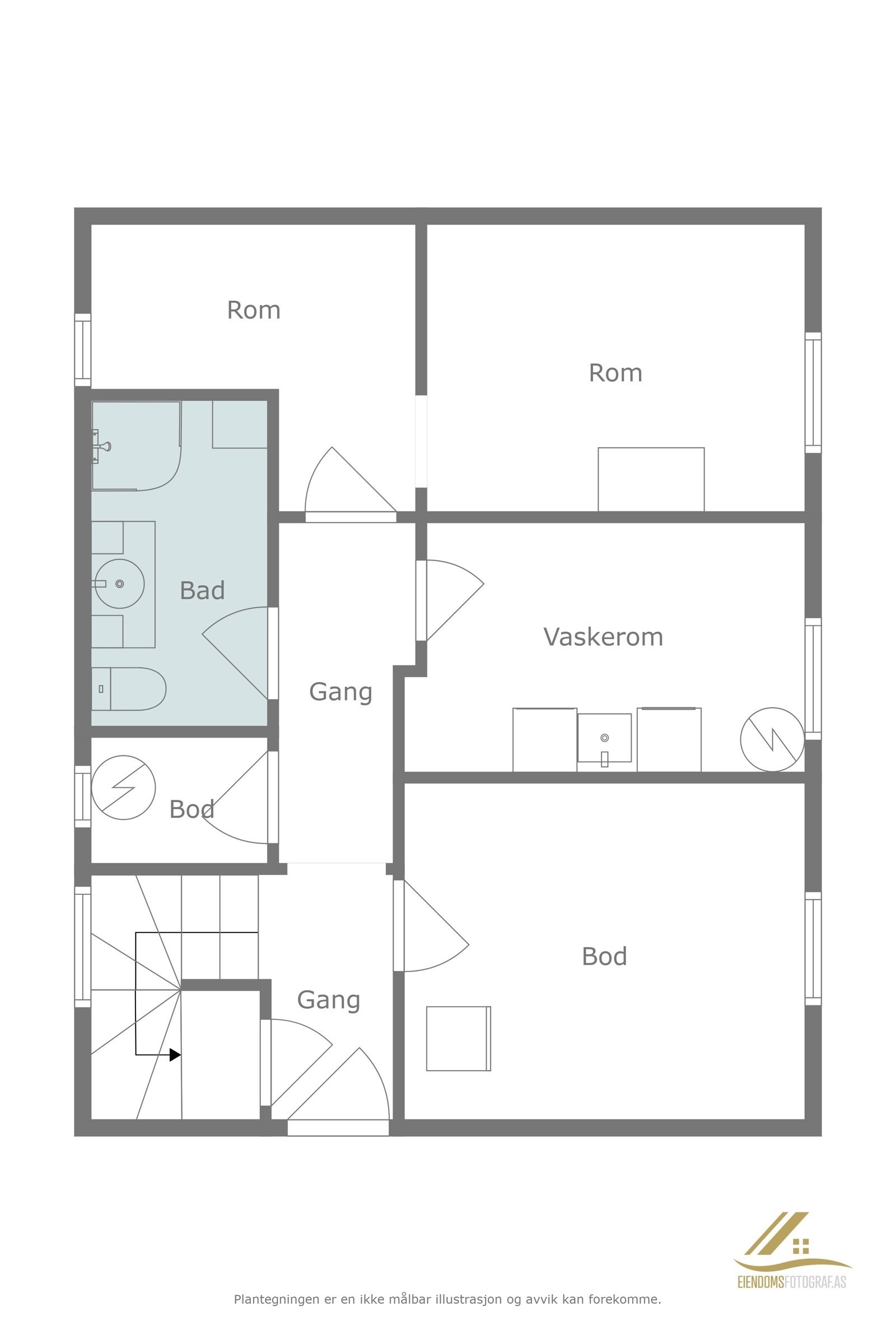 Plantegning kjeller Galleribilde