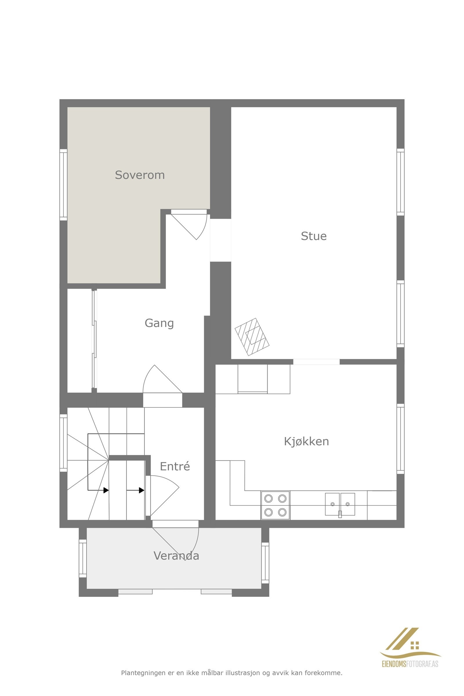 Plantegning 1.etasje Galleribilde
