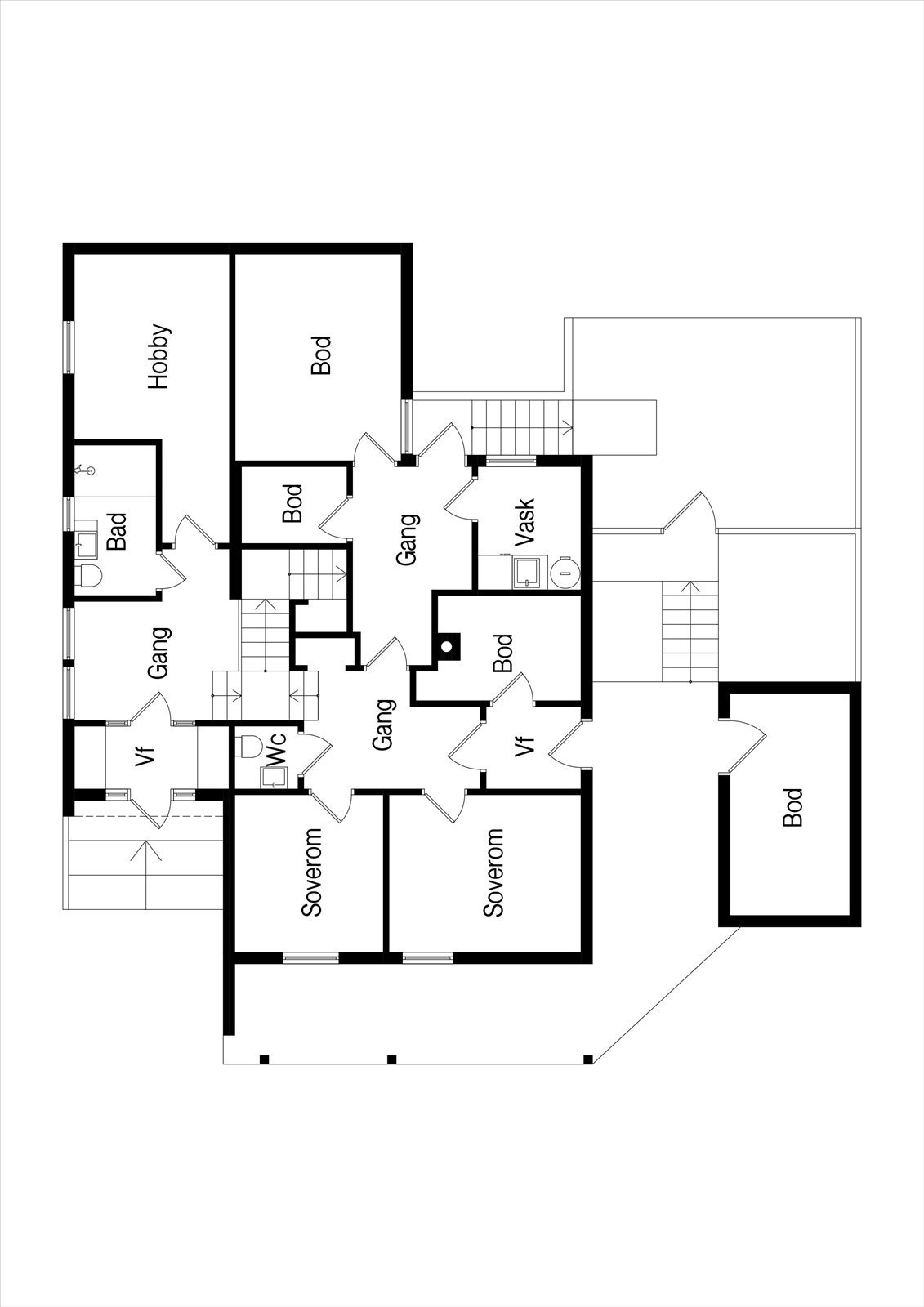 Plantegning U.etg Galleribilde