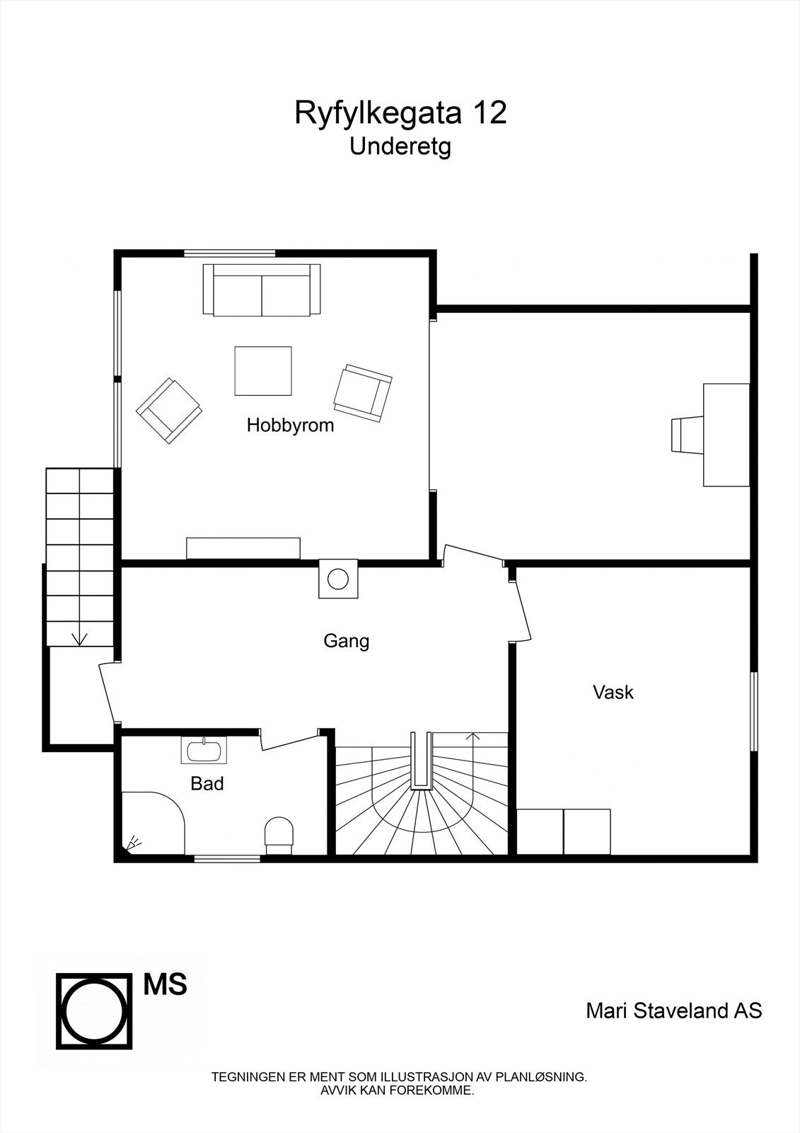 Ryfylkegata 12 - 2D - Underetg - Letterhead Galleribilde