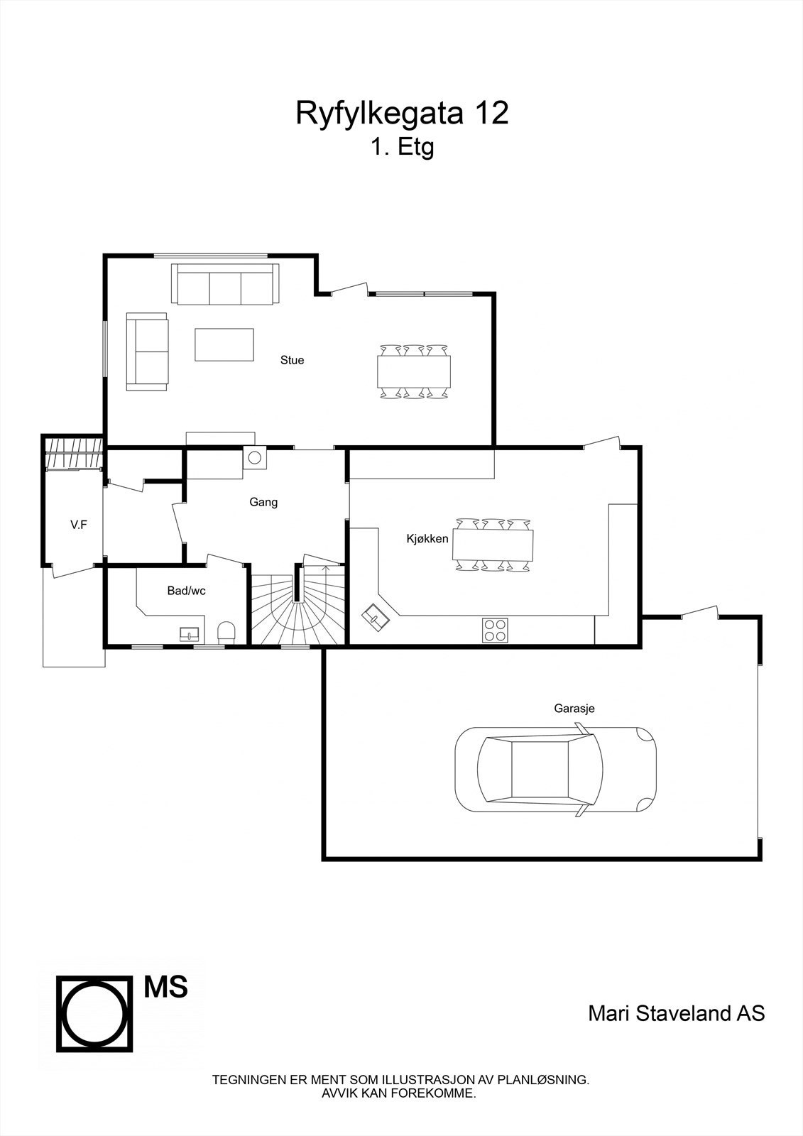 Ryfylkegata 12 - 2D - 1. Etg - Letterhead Galleribilde