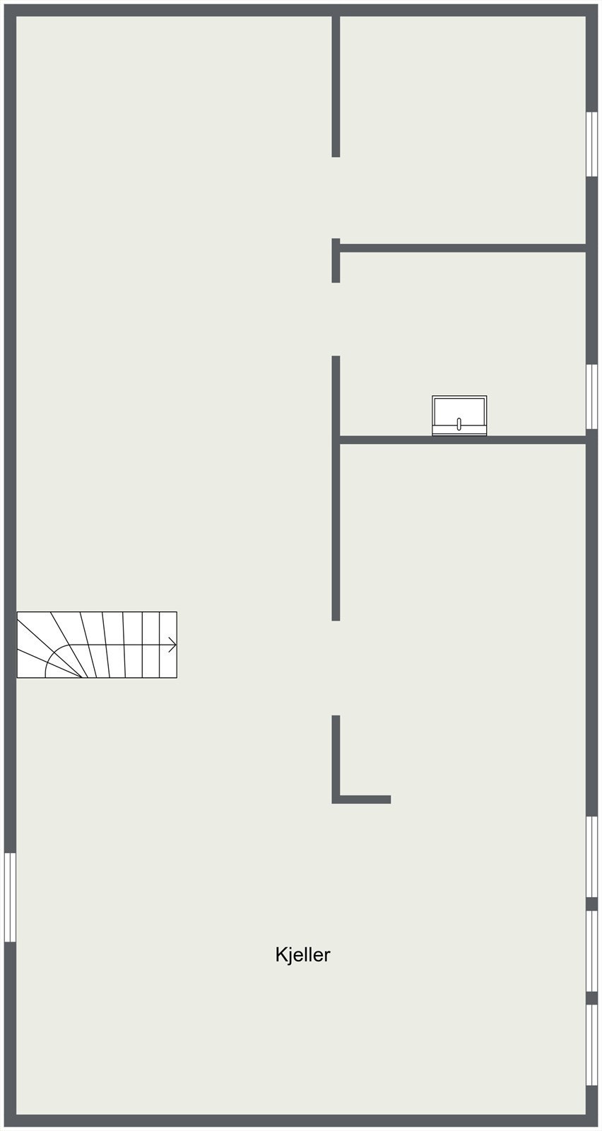 Plantegning kjeller. Galleribilde