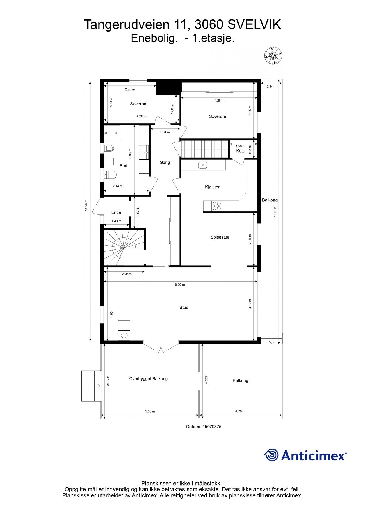Plantegning 1. etasje Galleribilde