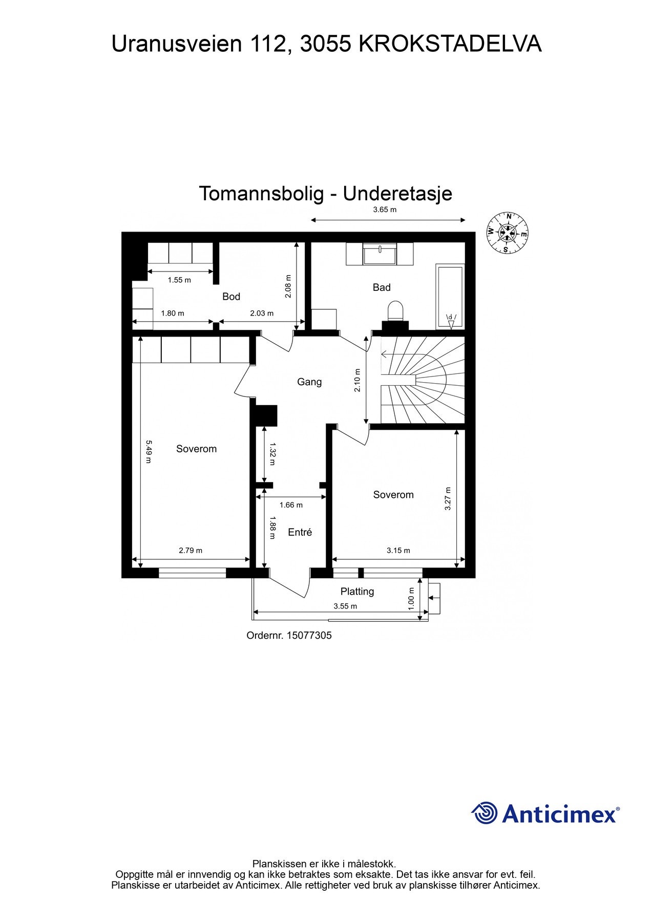 Plantegning 1. etasje Galleribilde