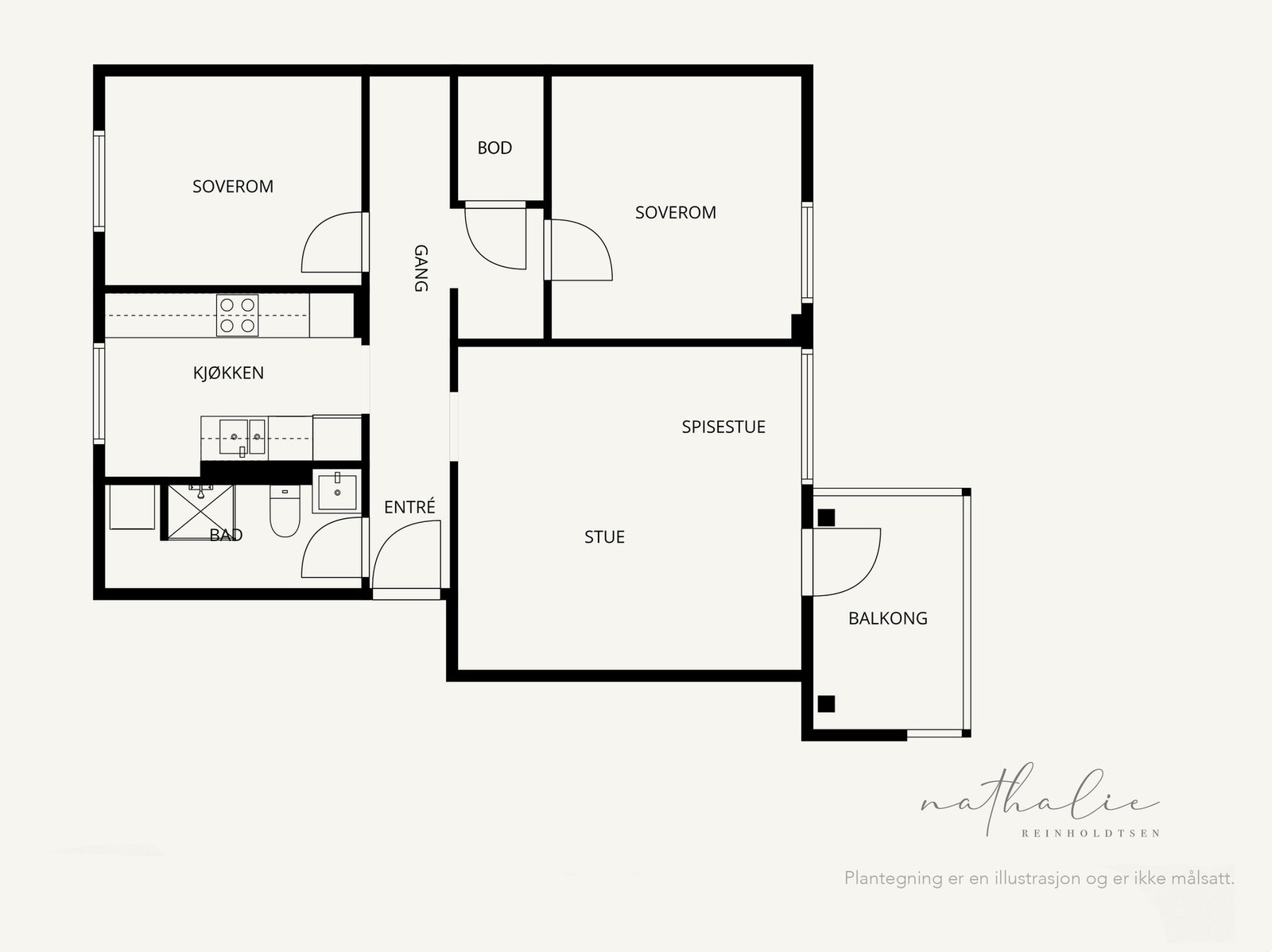 ASK Eiendomsmegling | Plantegning 3. etasje Galleribilde