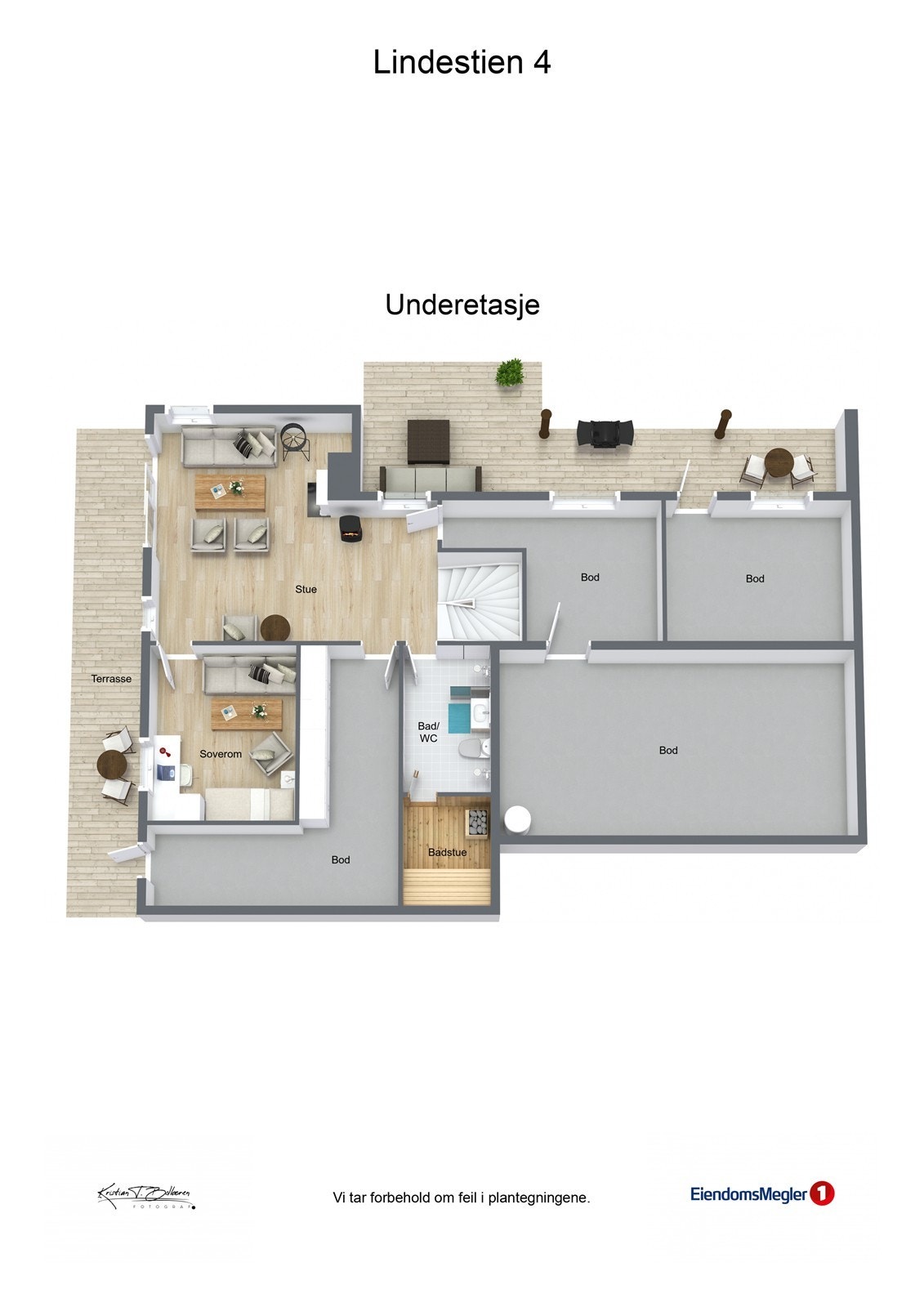 Plantegning - Underetasje Galleribilde