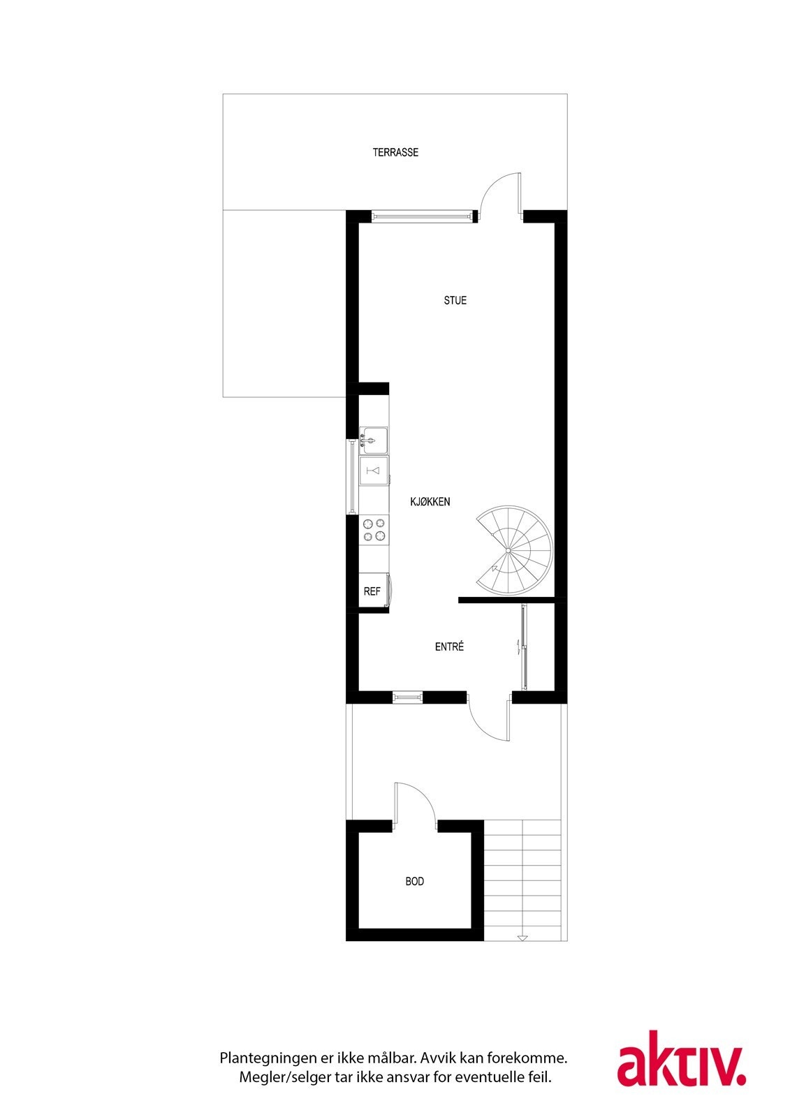 Plantegning 1. etasje Galleribilde
