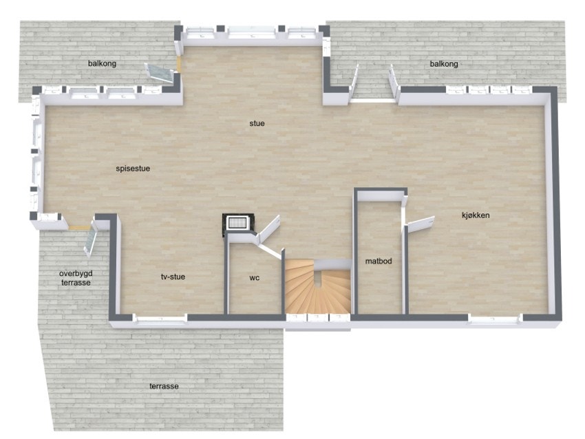 Plantegning 1.etasje. Galleribilde