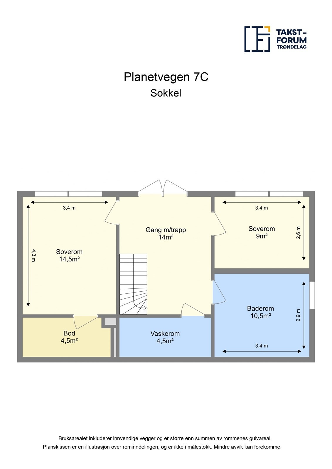 Plantegning sokkeletasje. Galleribilde