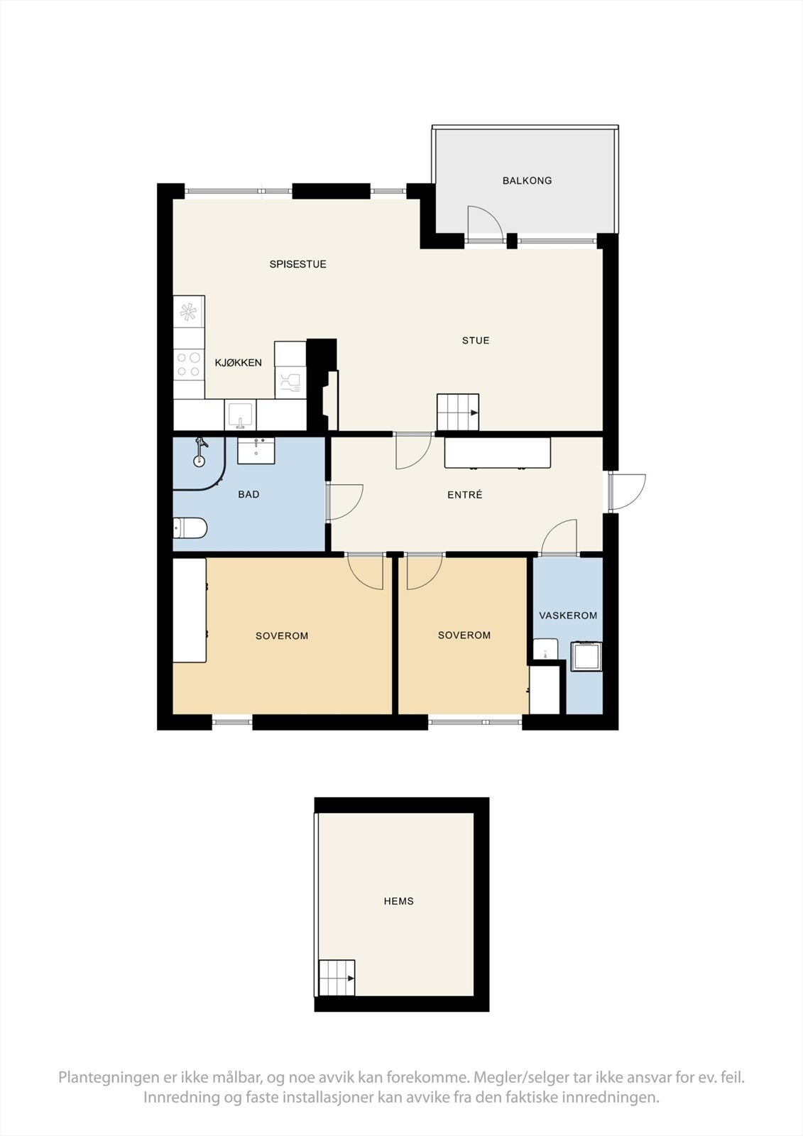 Plantegning av leiligheten. Galleribilde