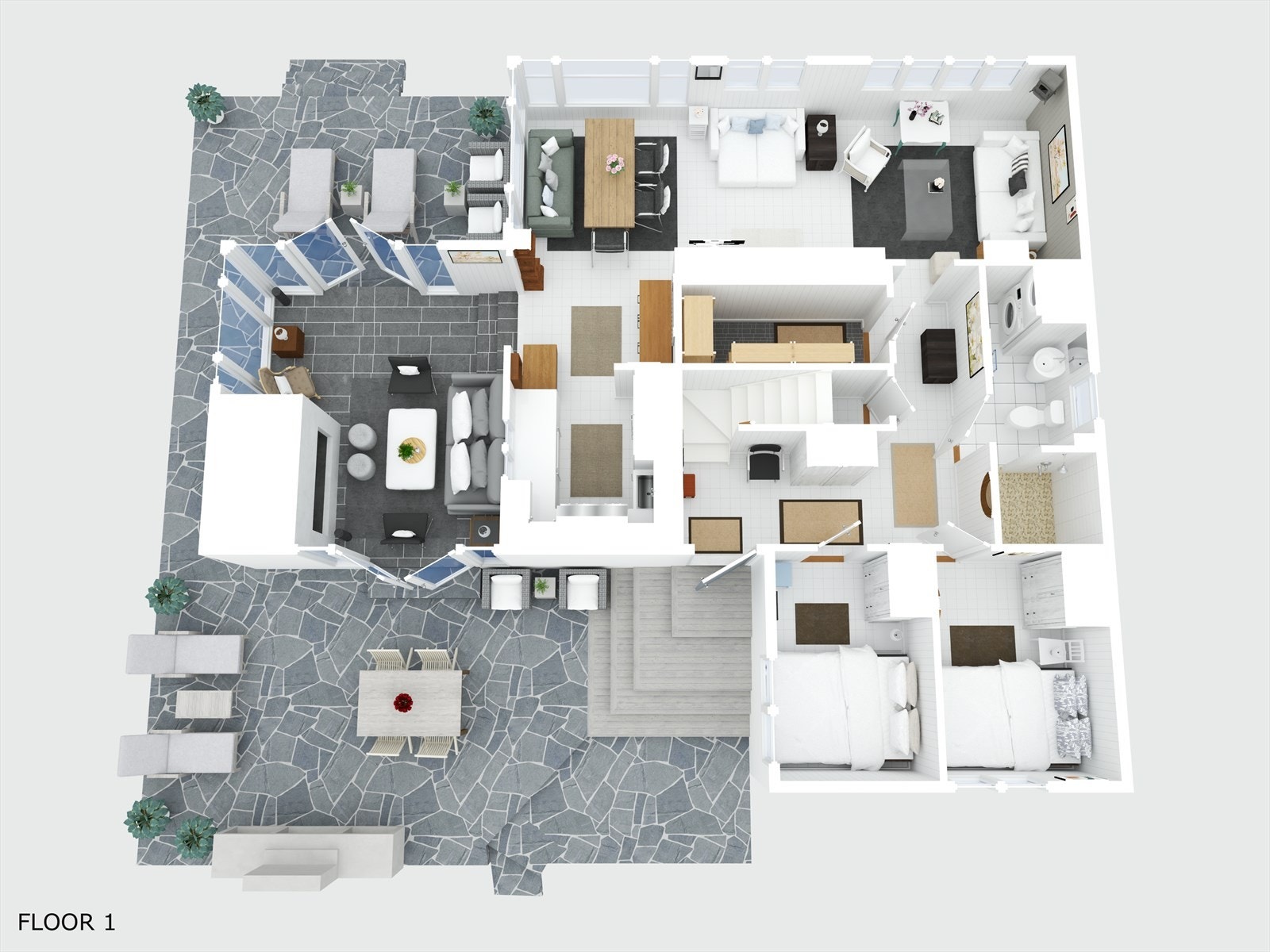 3D Plantegning 1.etg. Galleribilde