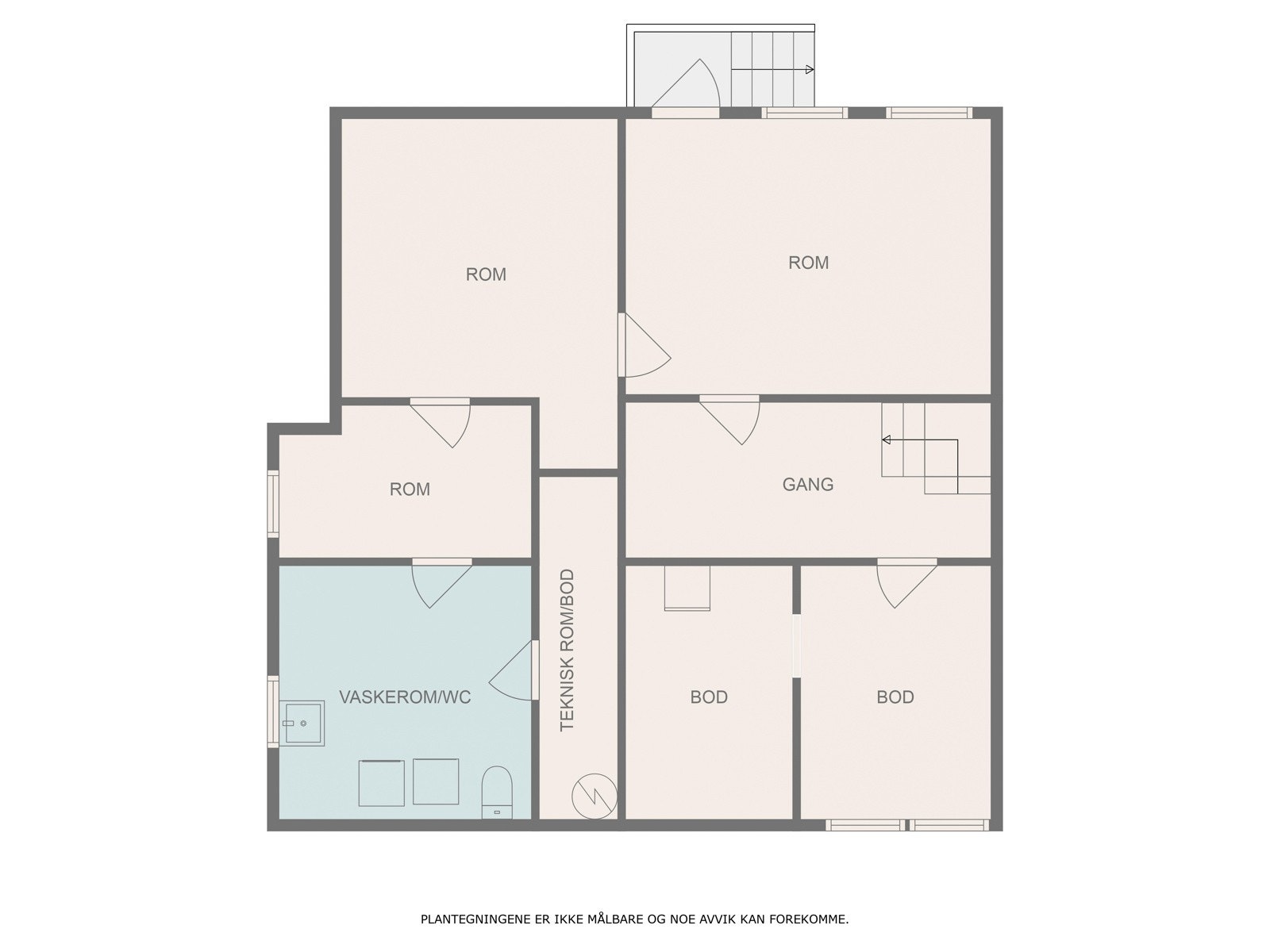 Plantegning kjeller. Galleribilde