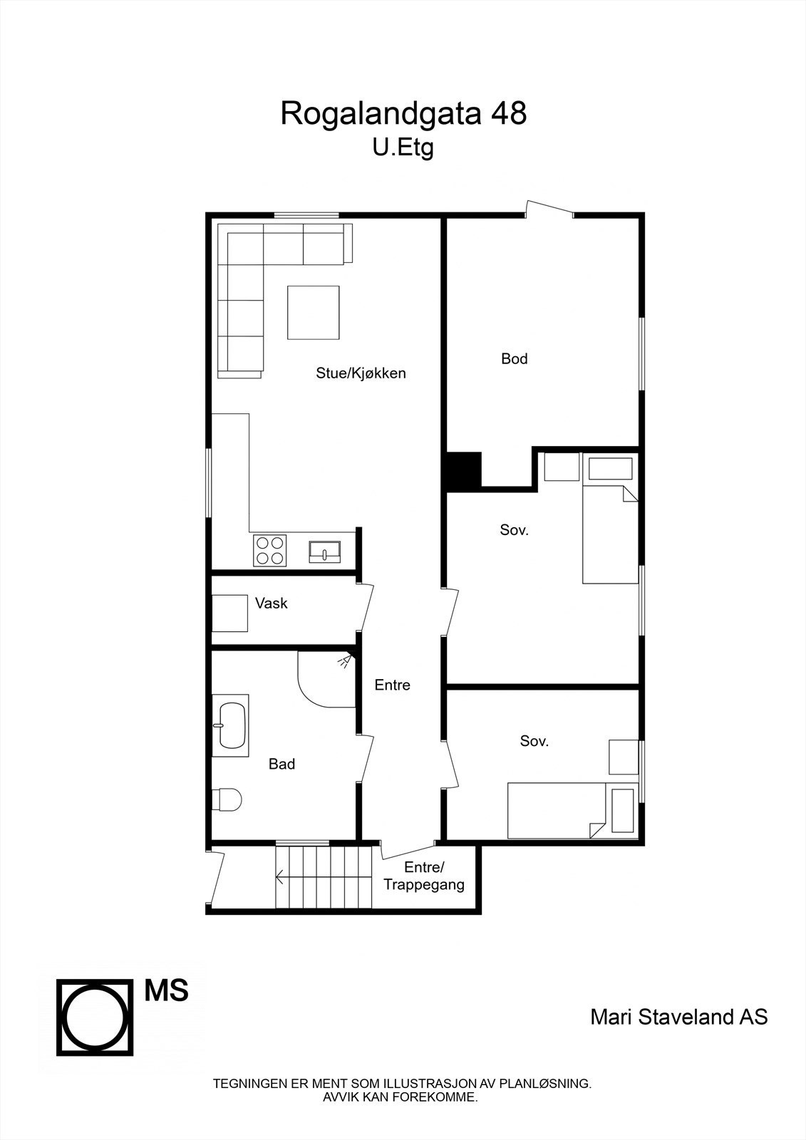 Rogalandgata 48 - 2D - U.Etg - Letterhead Galleribilde