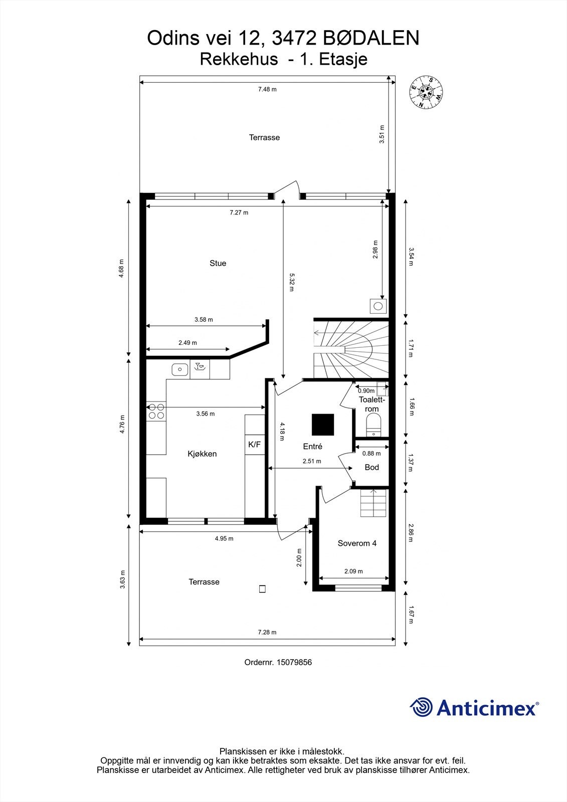 Plantegning 1.etg Galleribilde