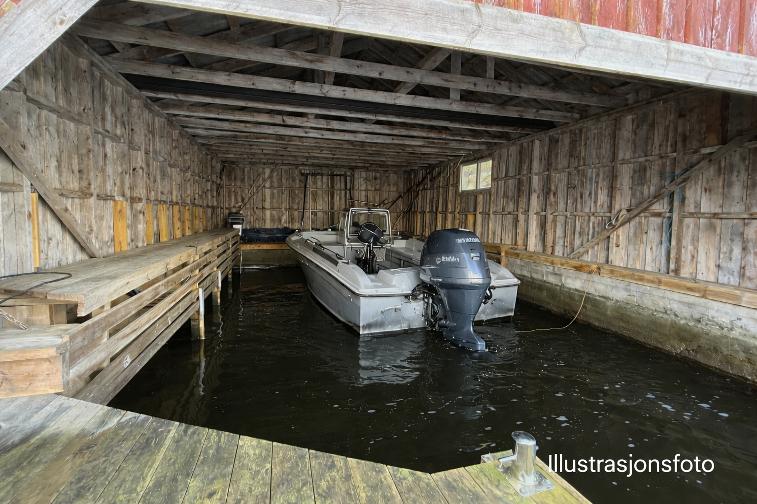 Illustrasjonsfoto båt på vannet Galleribilde
