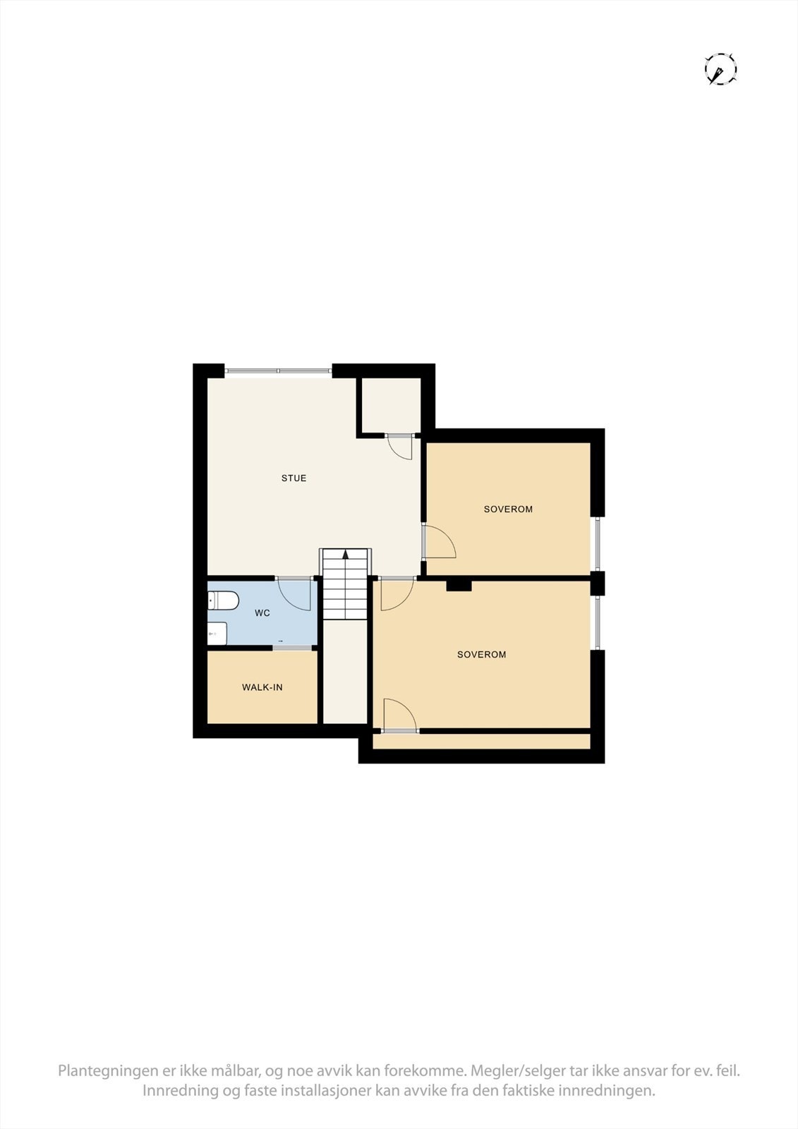 Plantegning av boligens loftsetasje. Galleribilde