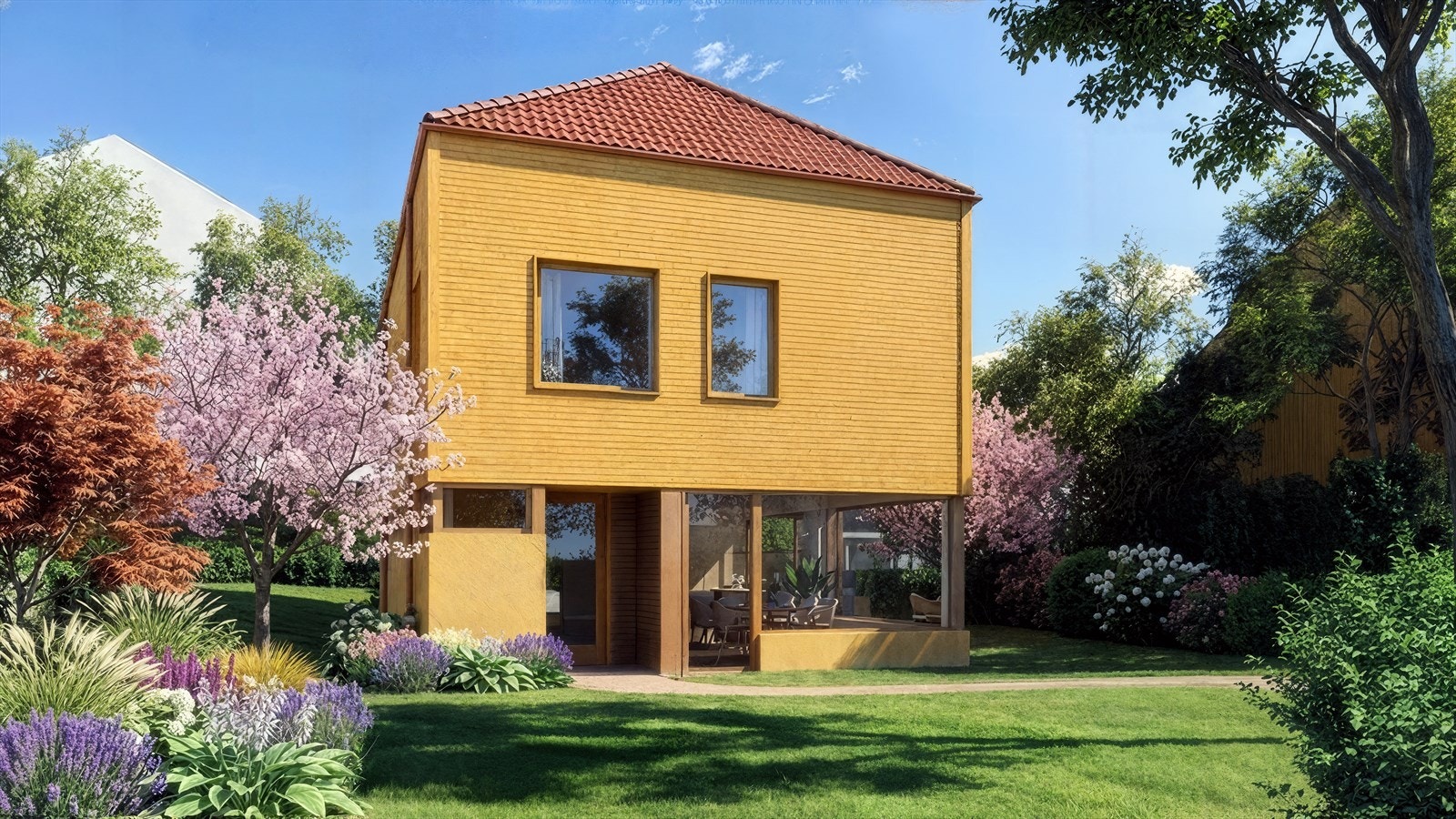 Lekker enebolig, hvor komfort, kvalitet og estetikk går hånd i hånd. Her er det lagt stor vekt på detaljer og funksjonalitet, med leveranser av topp kvalitet. Galleribilde