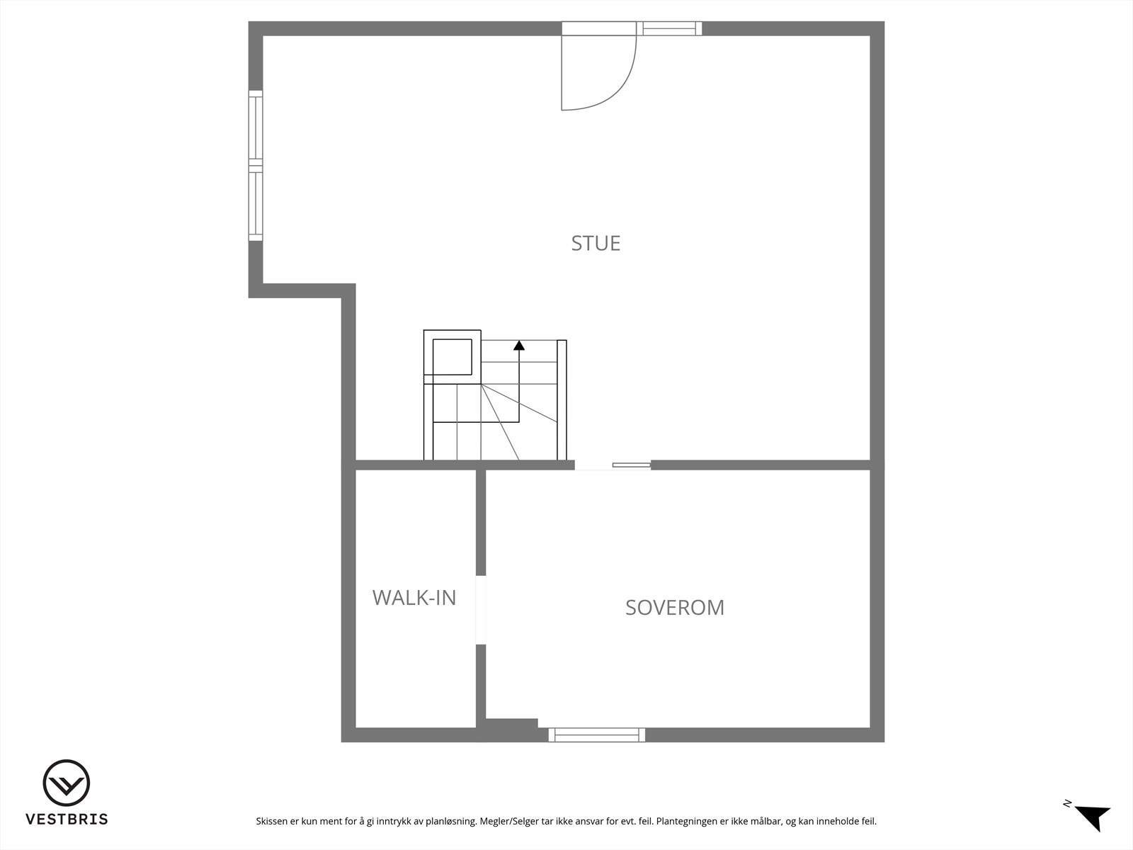 Plantegning loftsetasje Galleribilde