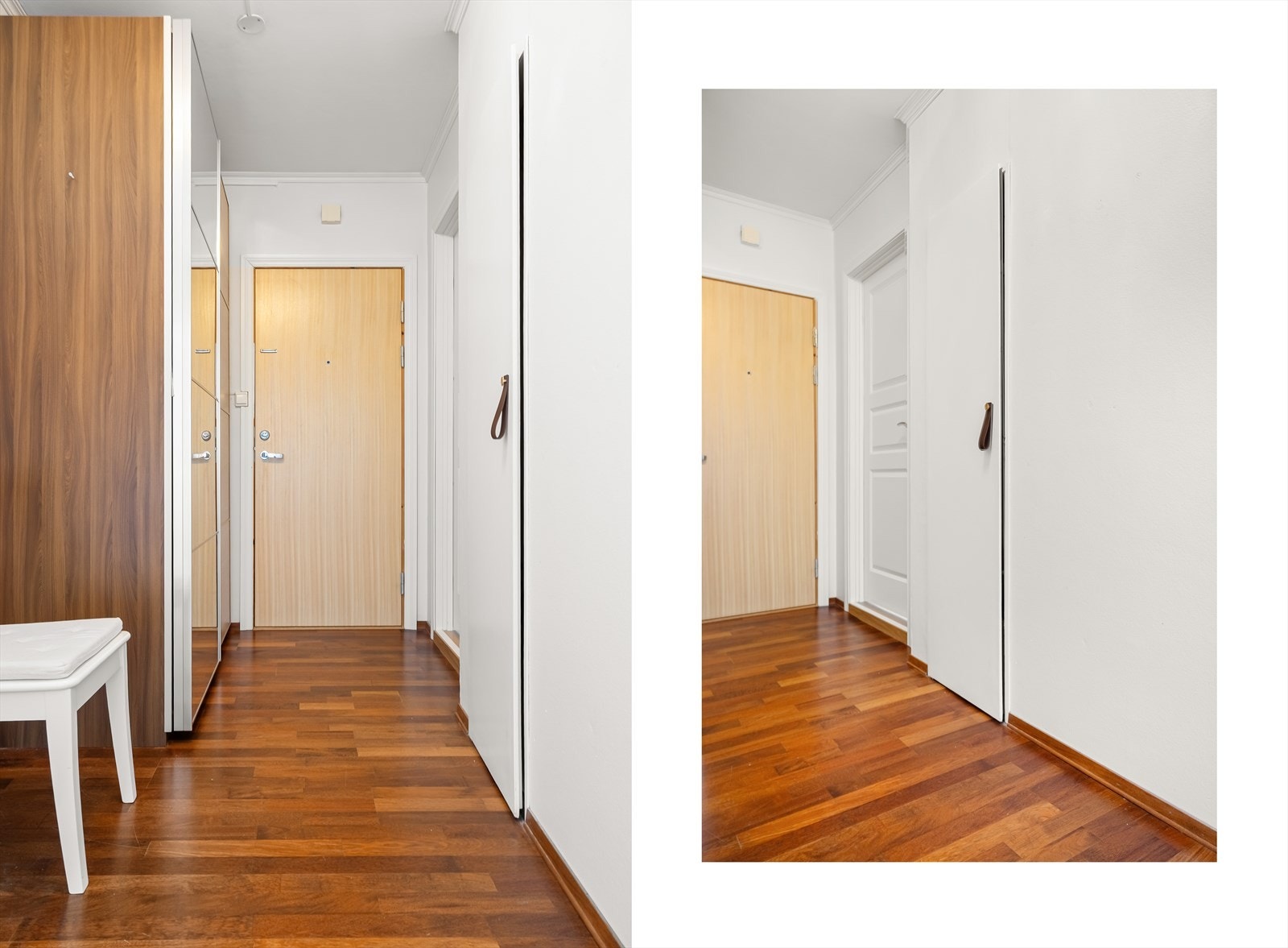 - I gangen er det god plass til oppbevaring av sko og yttertøy - Galleribilde