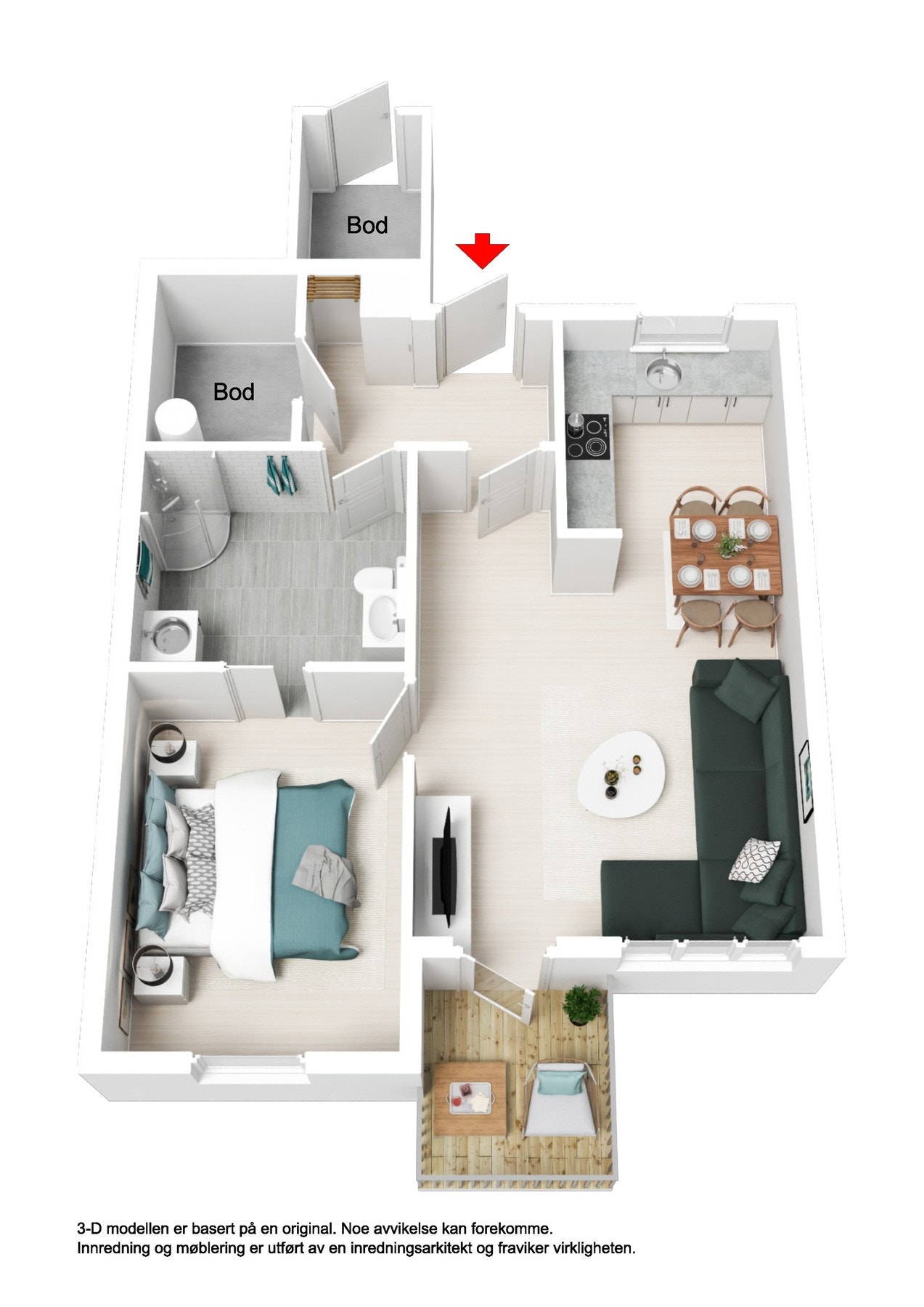 Plantegning.
Bildene er digitalt stylet. Galleribilde