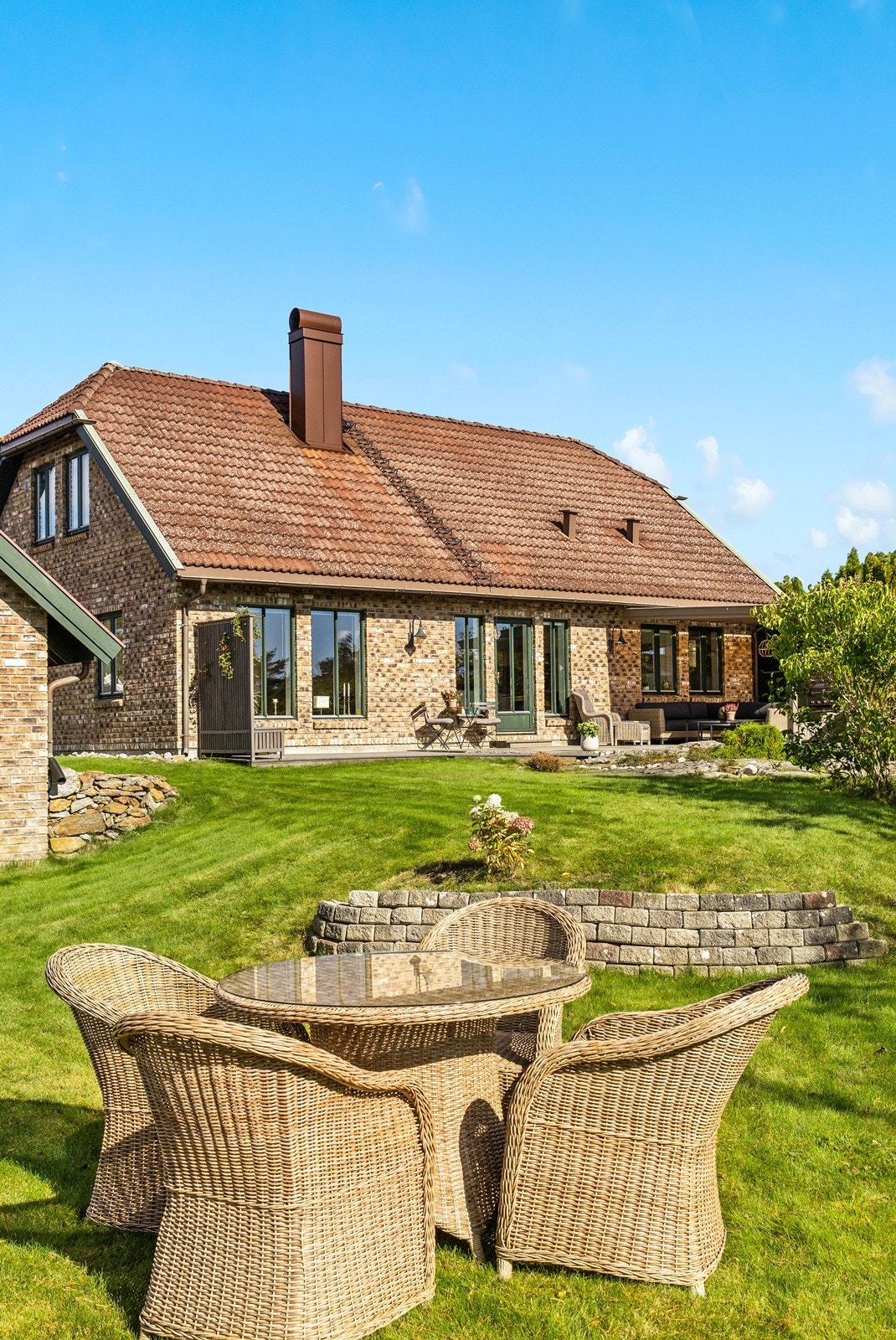 Solid teglsteinsfasade som krever lite vedlikehold. Galleribilde