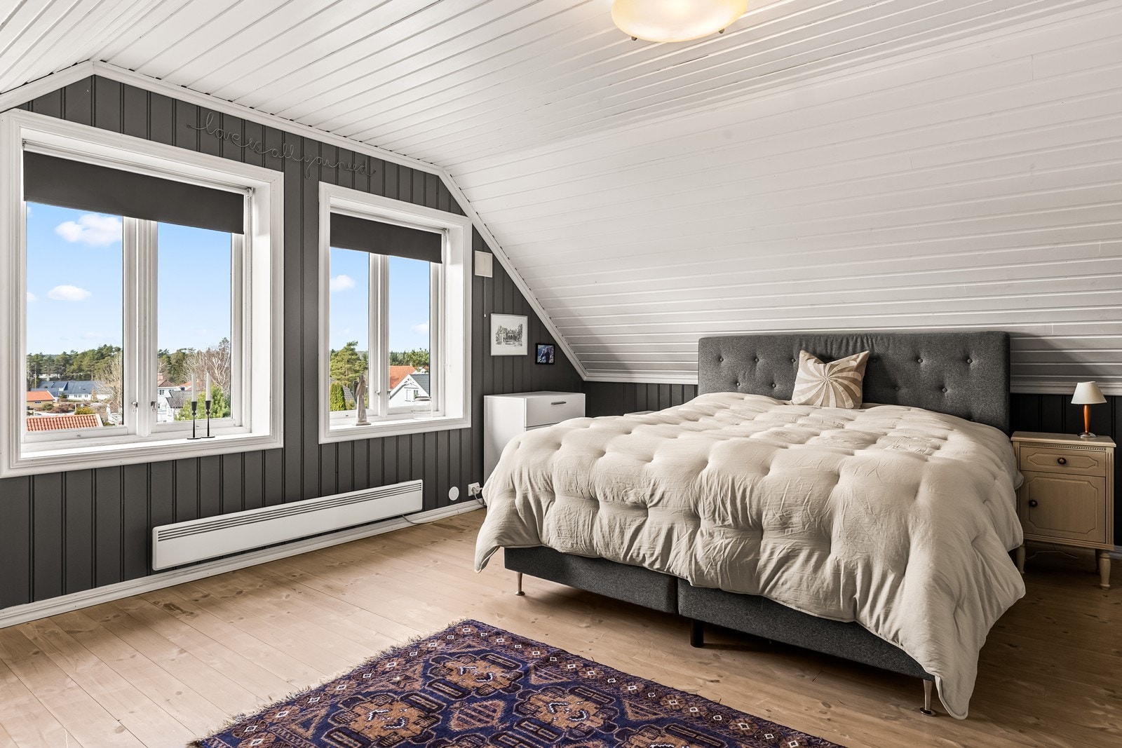 Et av de tre soverommene i andre etasje. Galleribilde