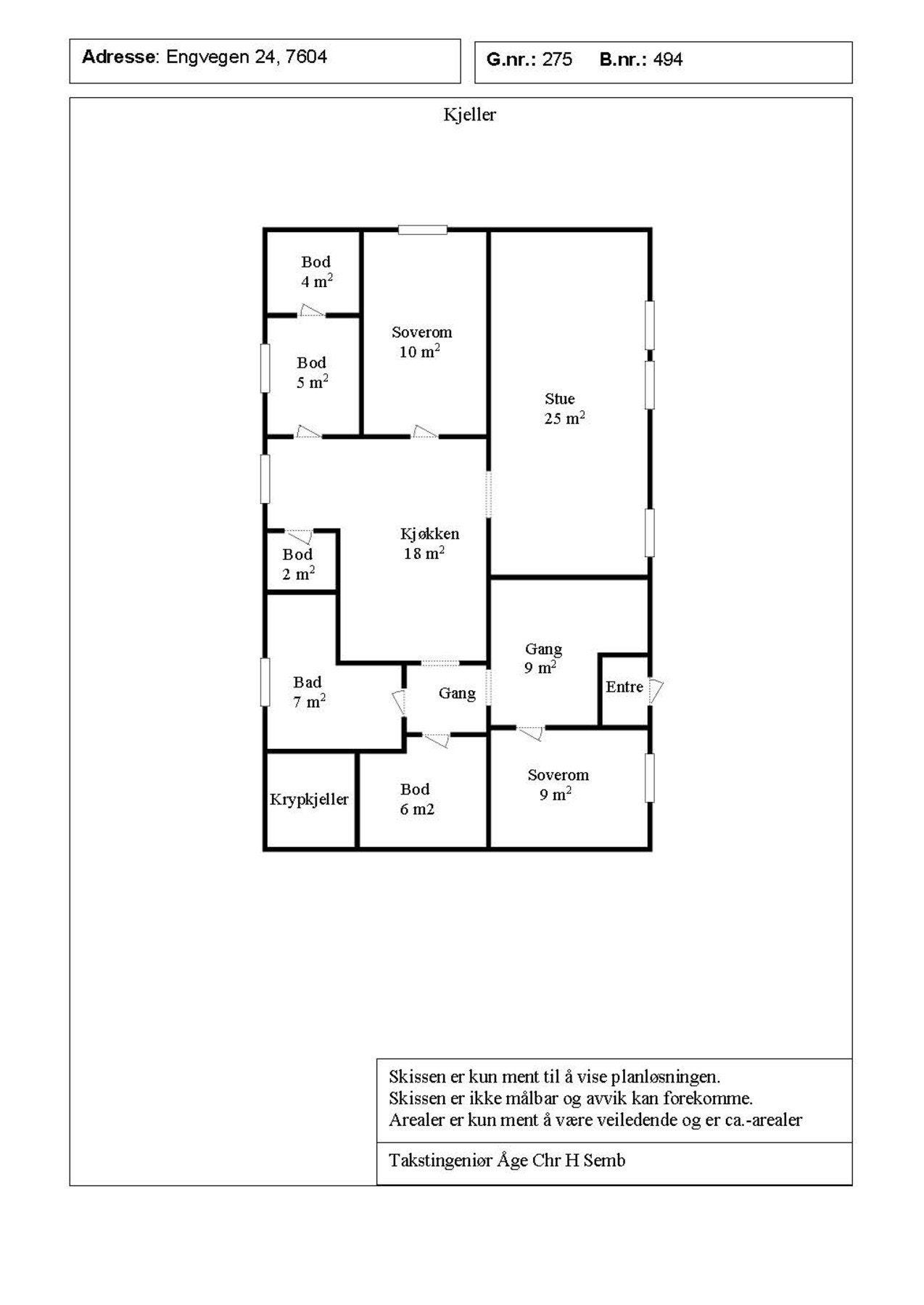 Planskisse Galleribilde