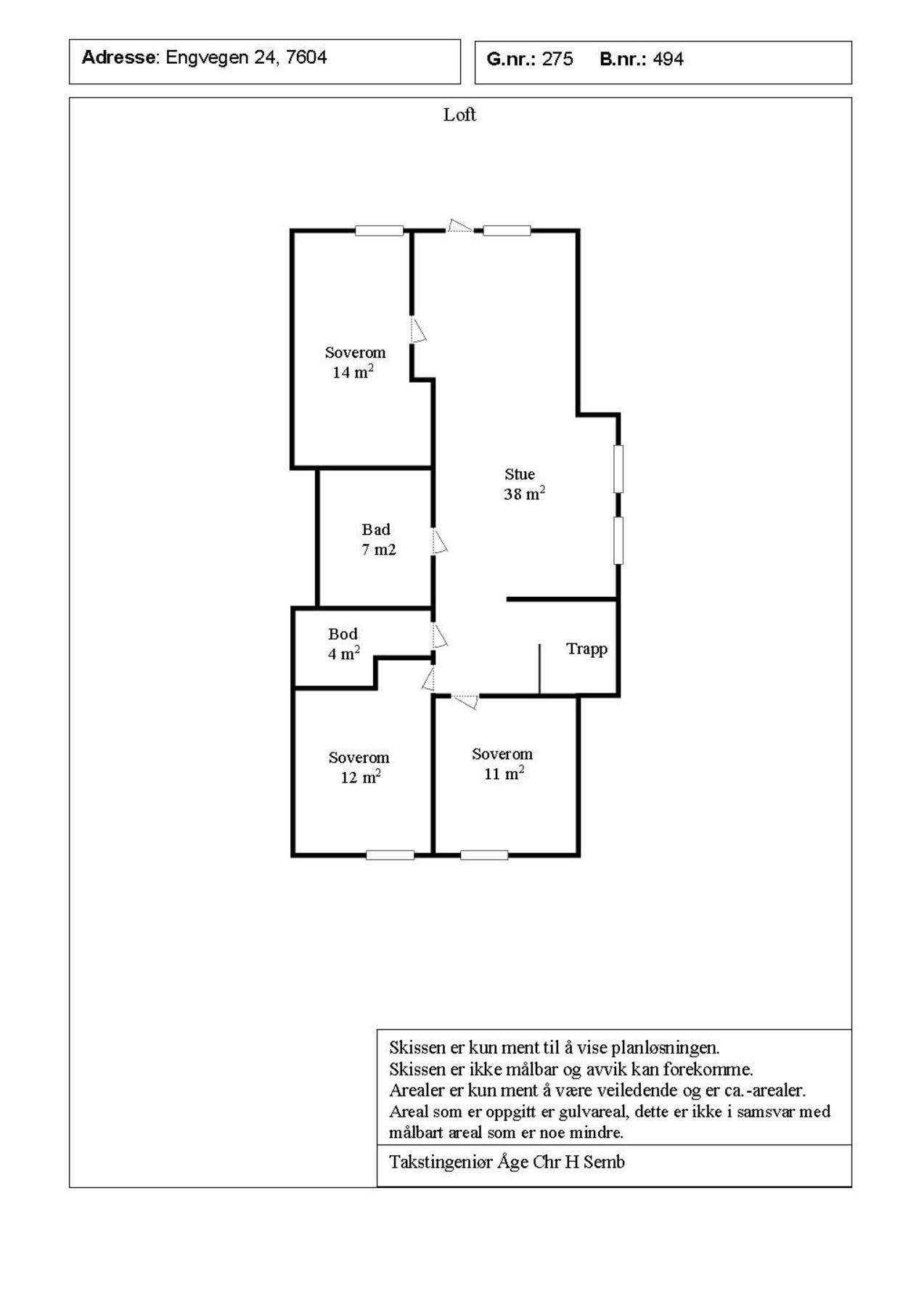 Planskisse Galleribilde