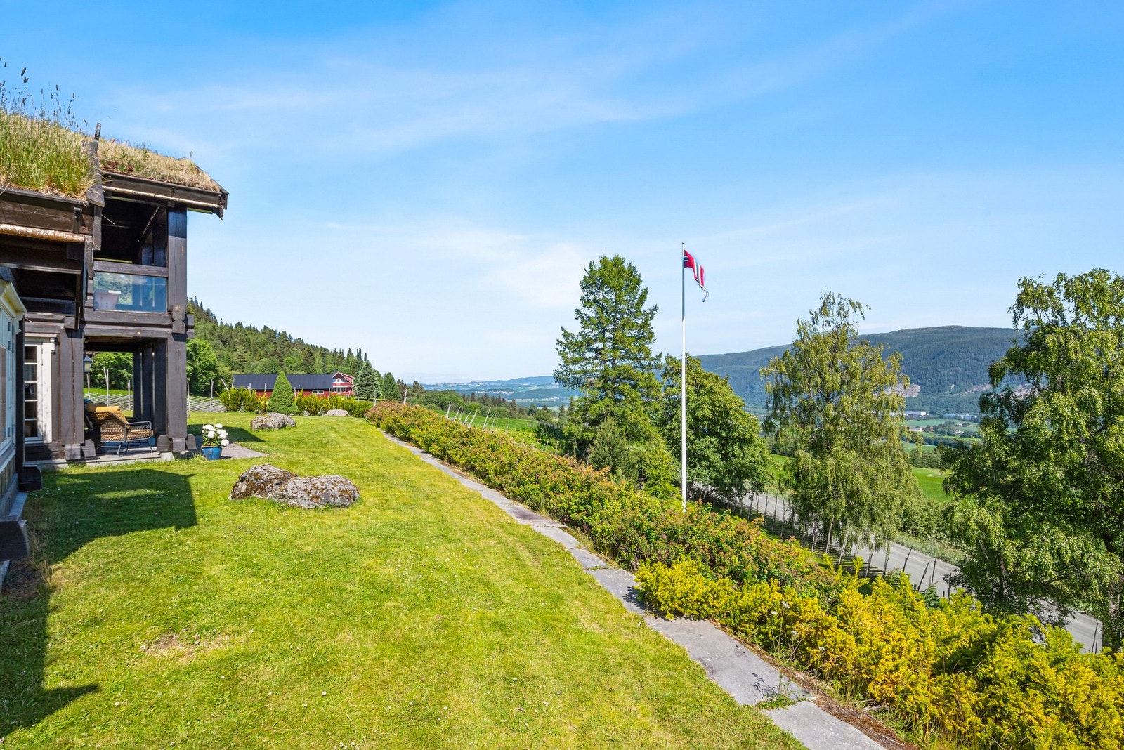 utsiktsbilde fra uteområde Galleribilde