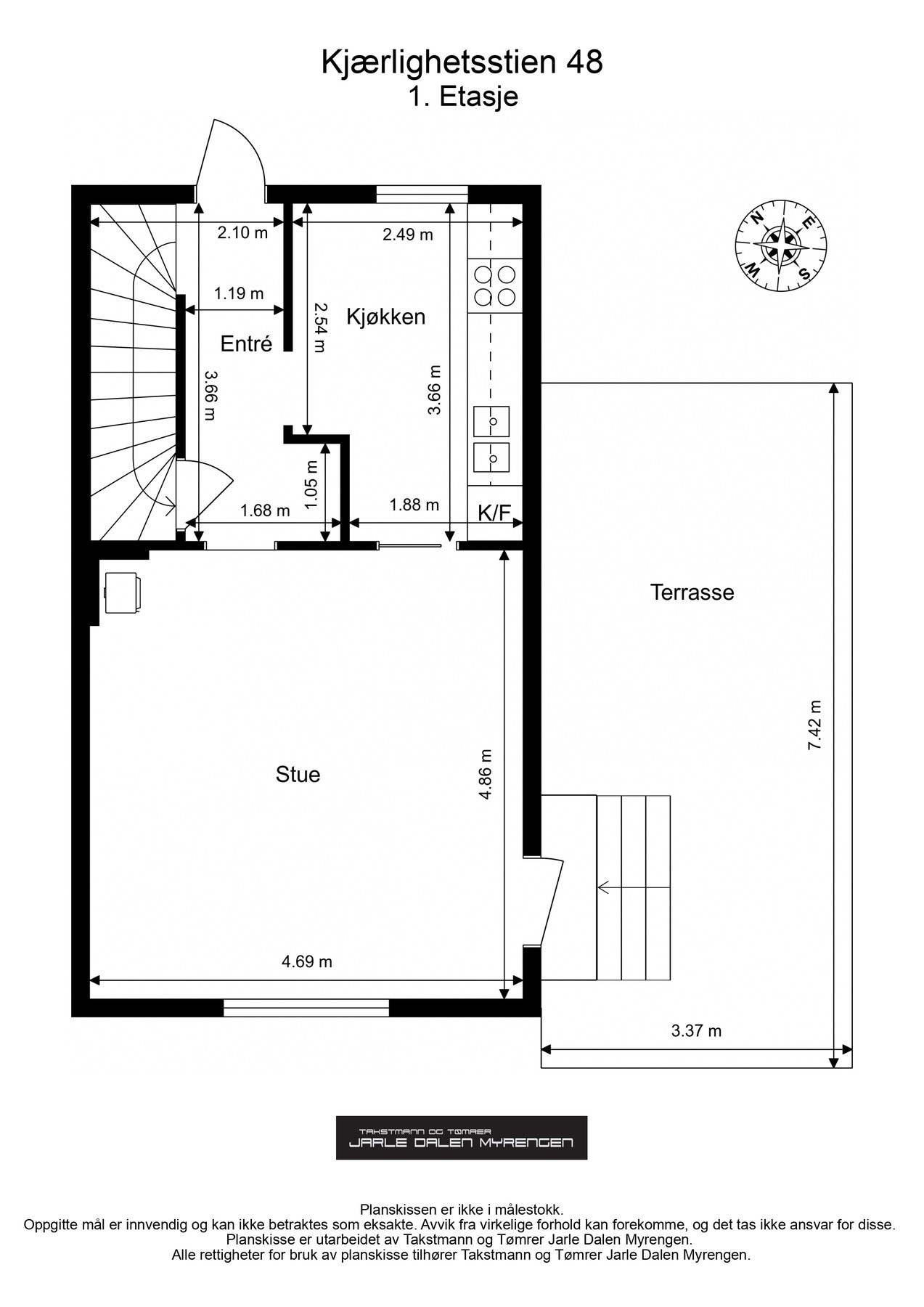 Plantegning 1. etasje Galleribilde