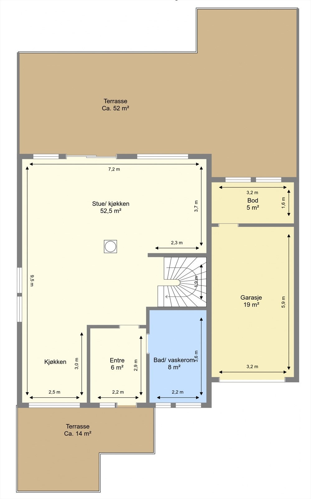 Planskisse 1. etasje Galleribilde