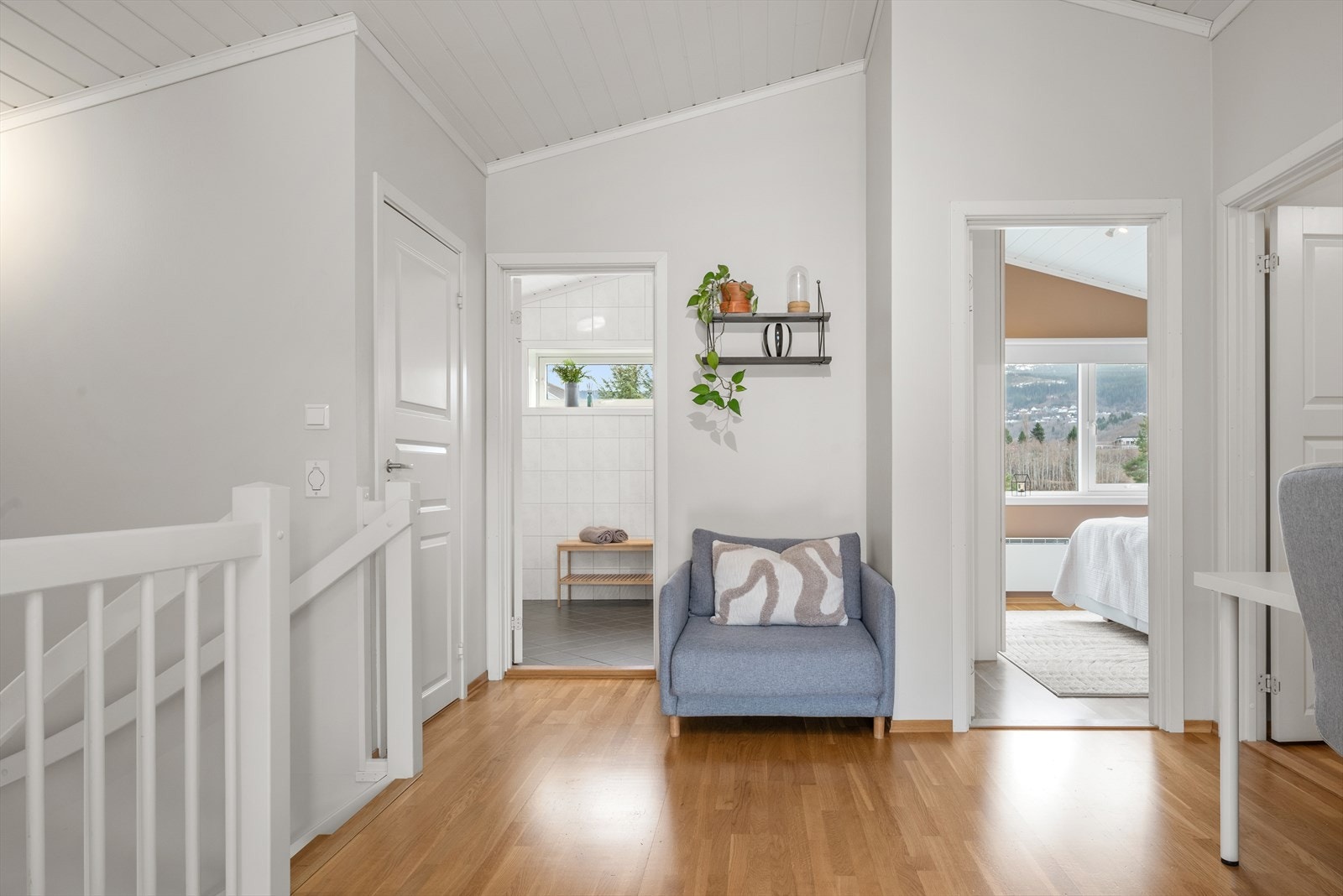 Loftstuen og gangen er på ca. 21 kvm. Galleribilde