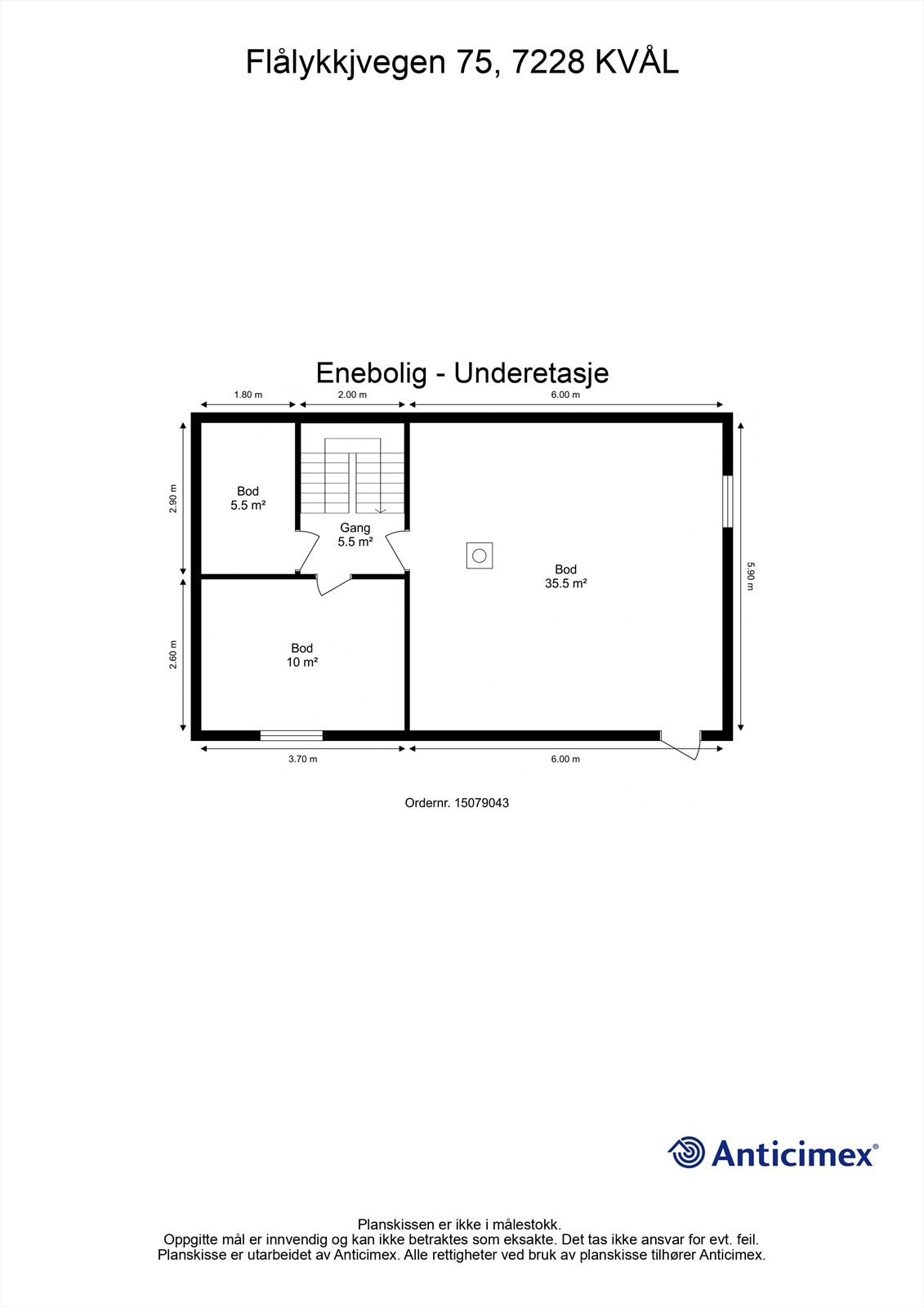 Planskisse underetasje. Galleribilde