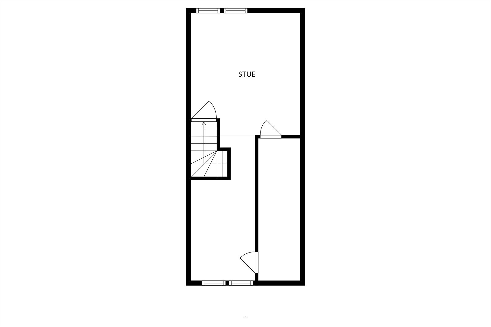 Plantegning 3.etasje (loft er ikke godkjent som varig opphold). Galleribilde