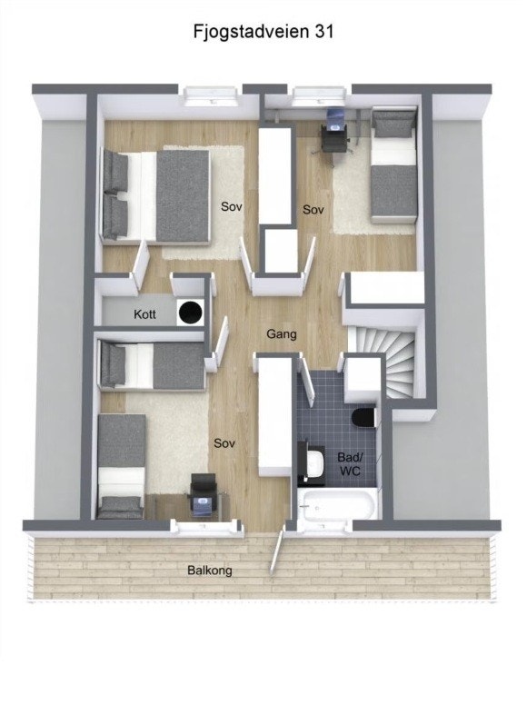 Plantegning 2.et. Galleribilde