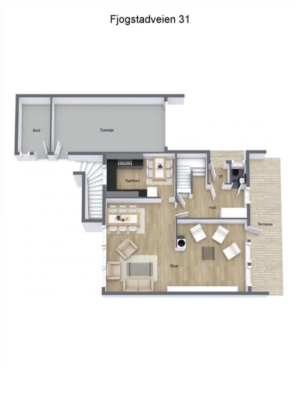 plantegning 1.et. Galleribilde
